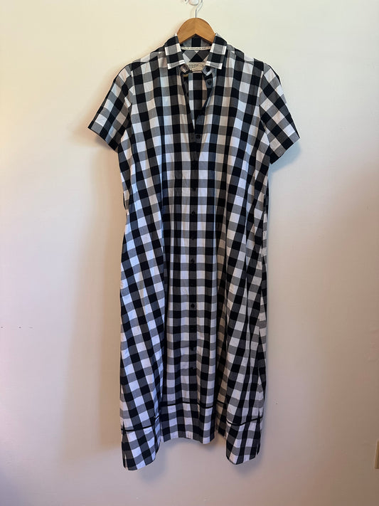 Kate Spade Broome Street Gingham Midi Shirtdress | Size Small