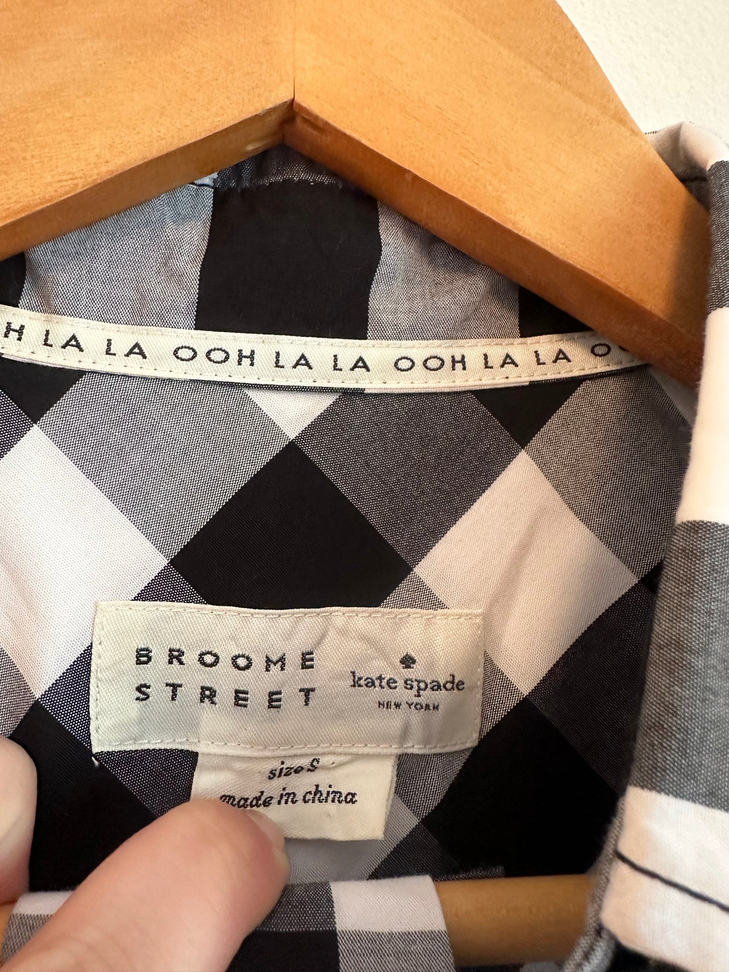 Kate Spade Broome Street Gingham Midi Shirtdress | Size Small