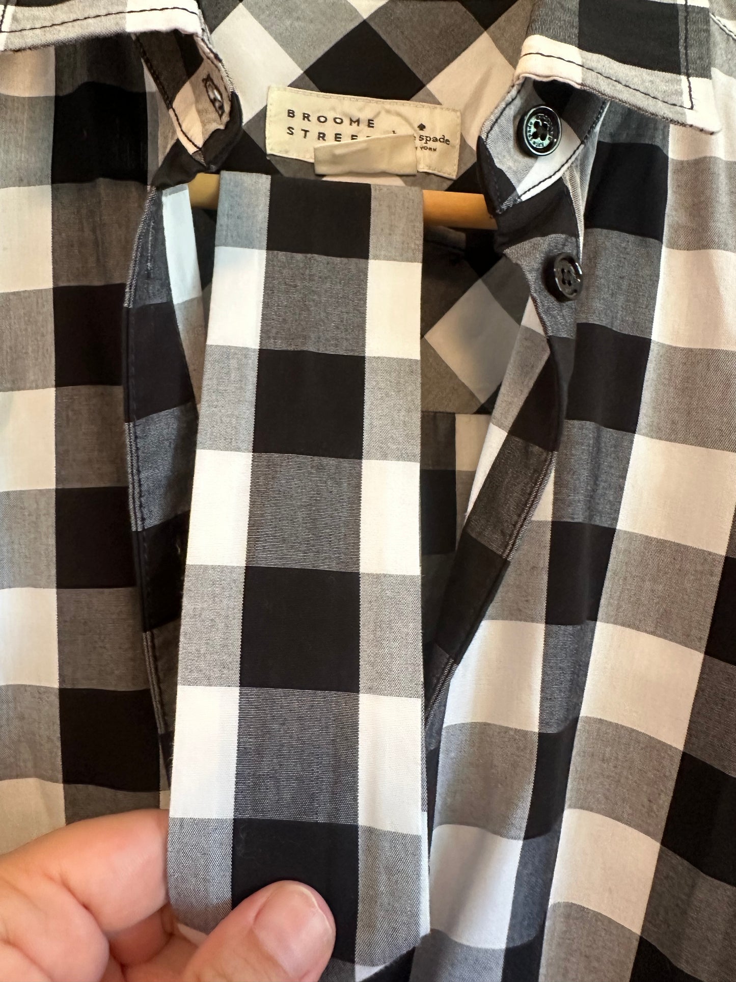 Kate Spade Broome Street Gingham Midi Shirtdress | Size Small