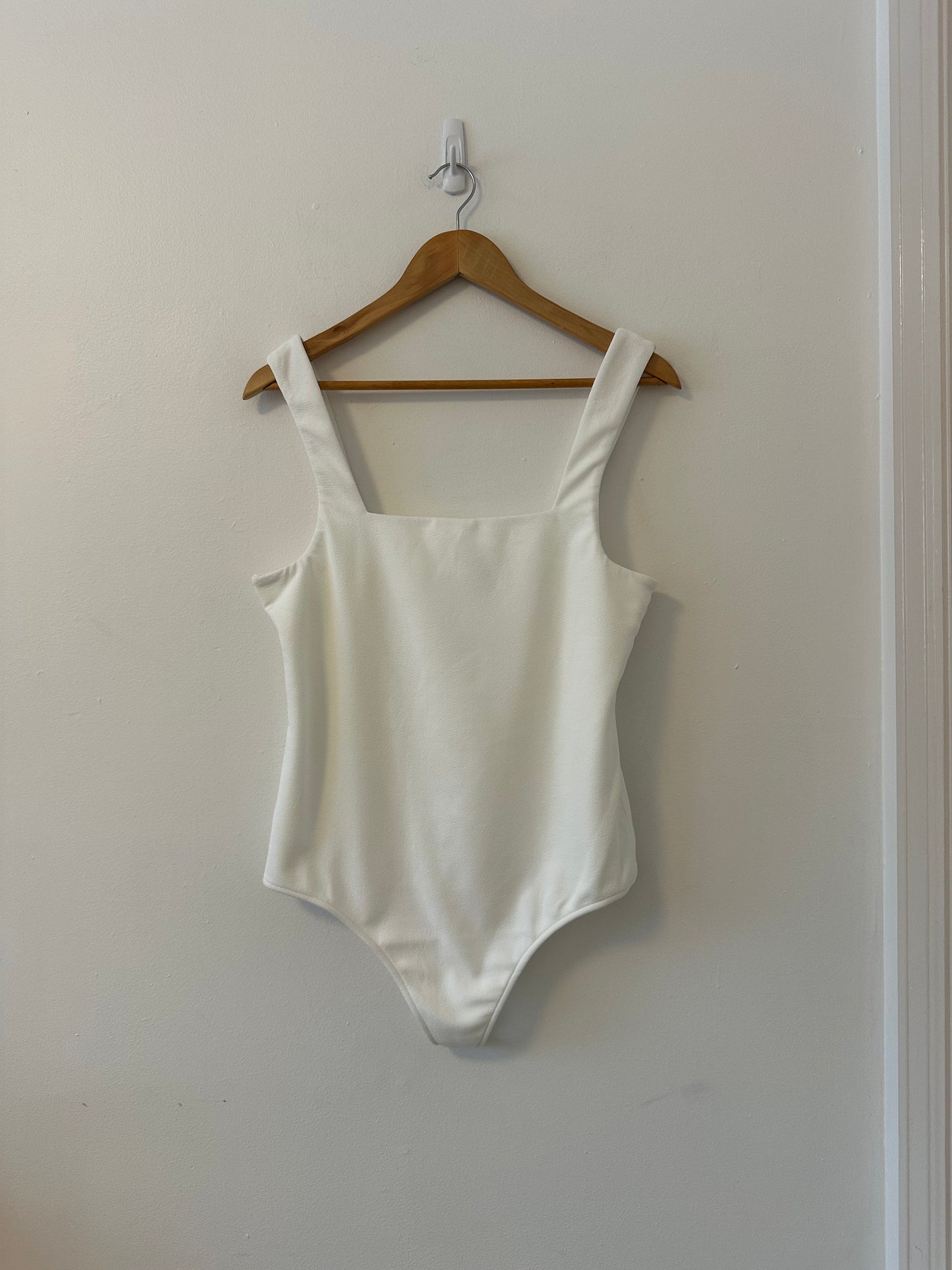 NWT Show Me Your Mumu Dory Bodysuit in Bone White Stretch | Size XL