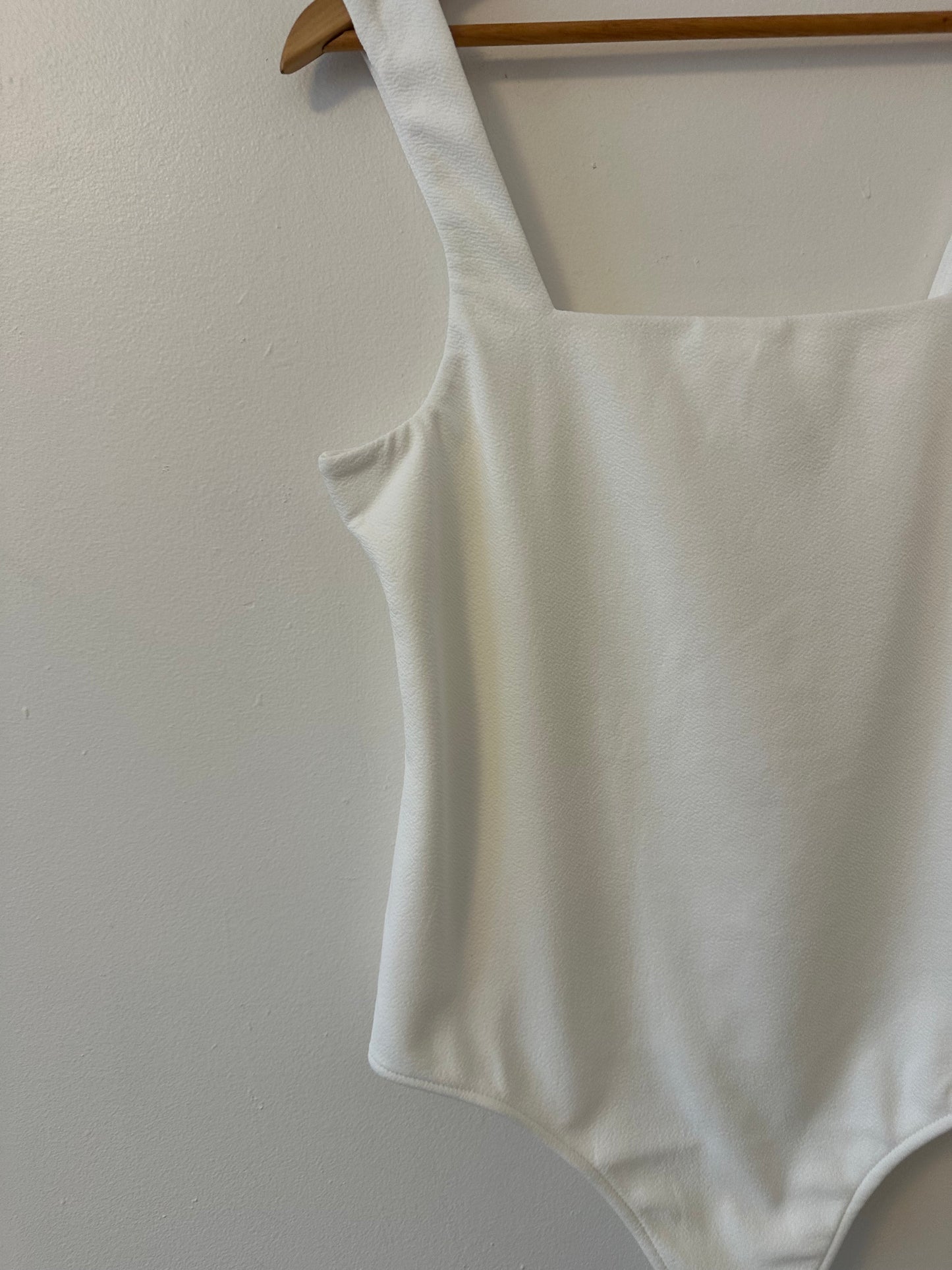 NWT Show Me Your Mumu Dory Bodysuit in Bone White Stretch | Size XL