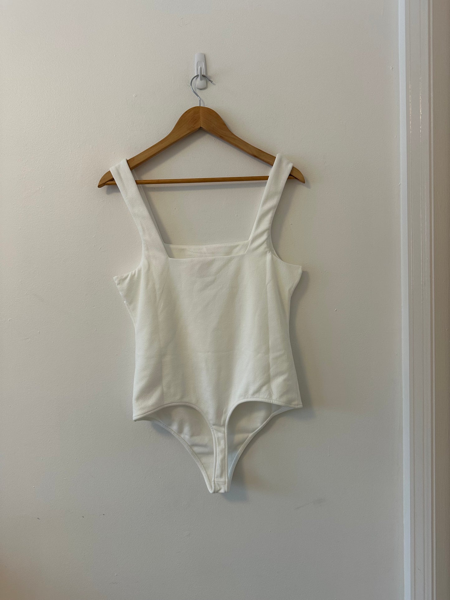 NWT Show Me Your Mumu Dory Bodysuit in Bone White Stretch | Size XL