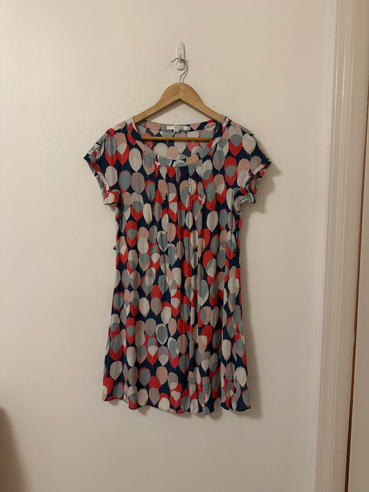 Boden Patterned Swing Dress | Size 8 Petite
