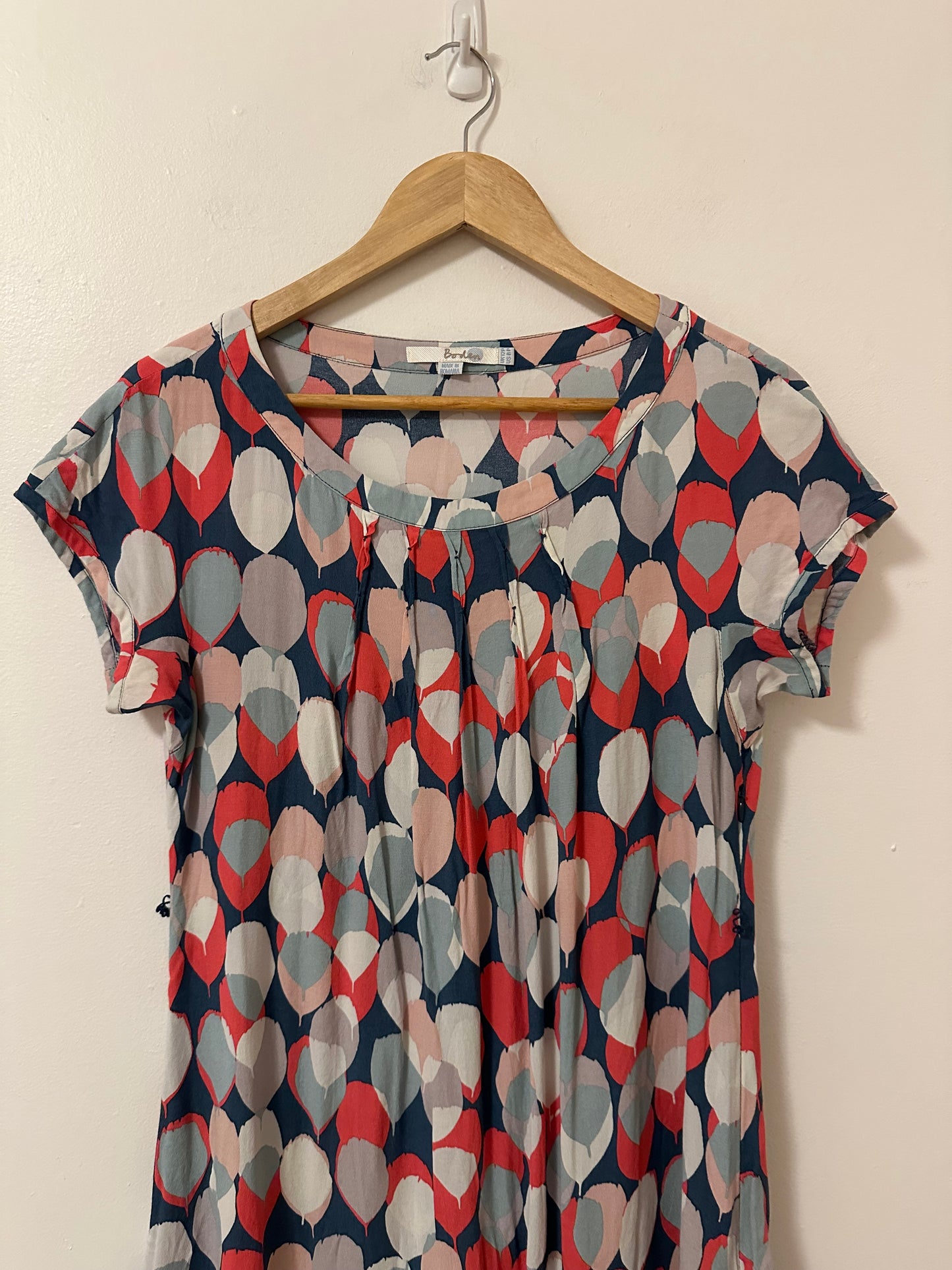 Boden Patterned Swing Dress | Size 8 Petite