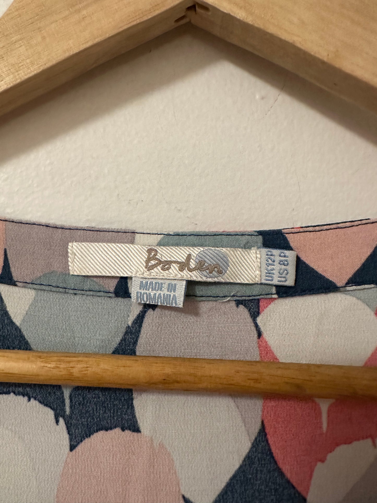 Boden Patterned Swing Dress | Size 8 Petite