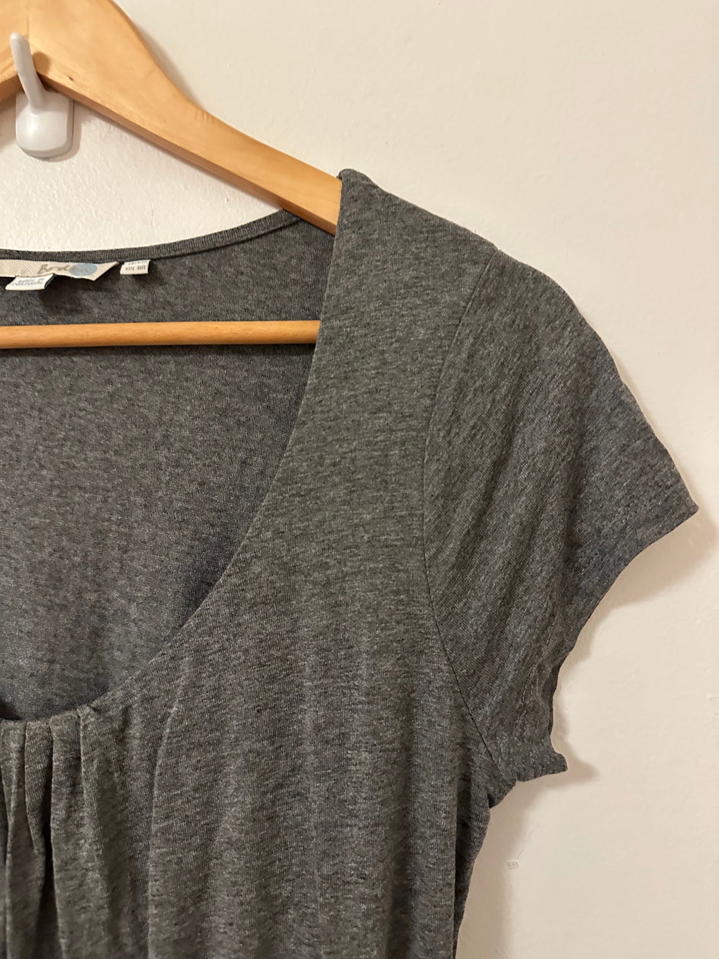 Boden Napoli Elastic Waist Dress in Gray | Size 8