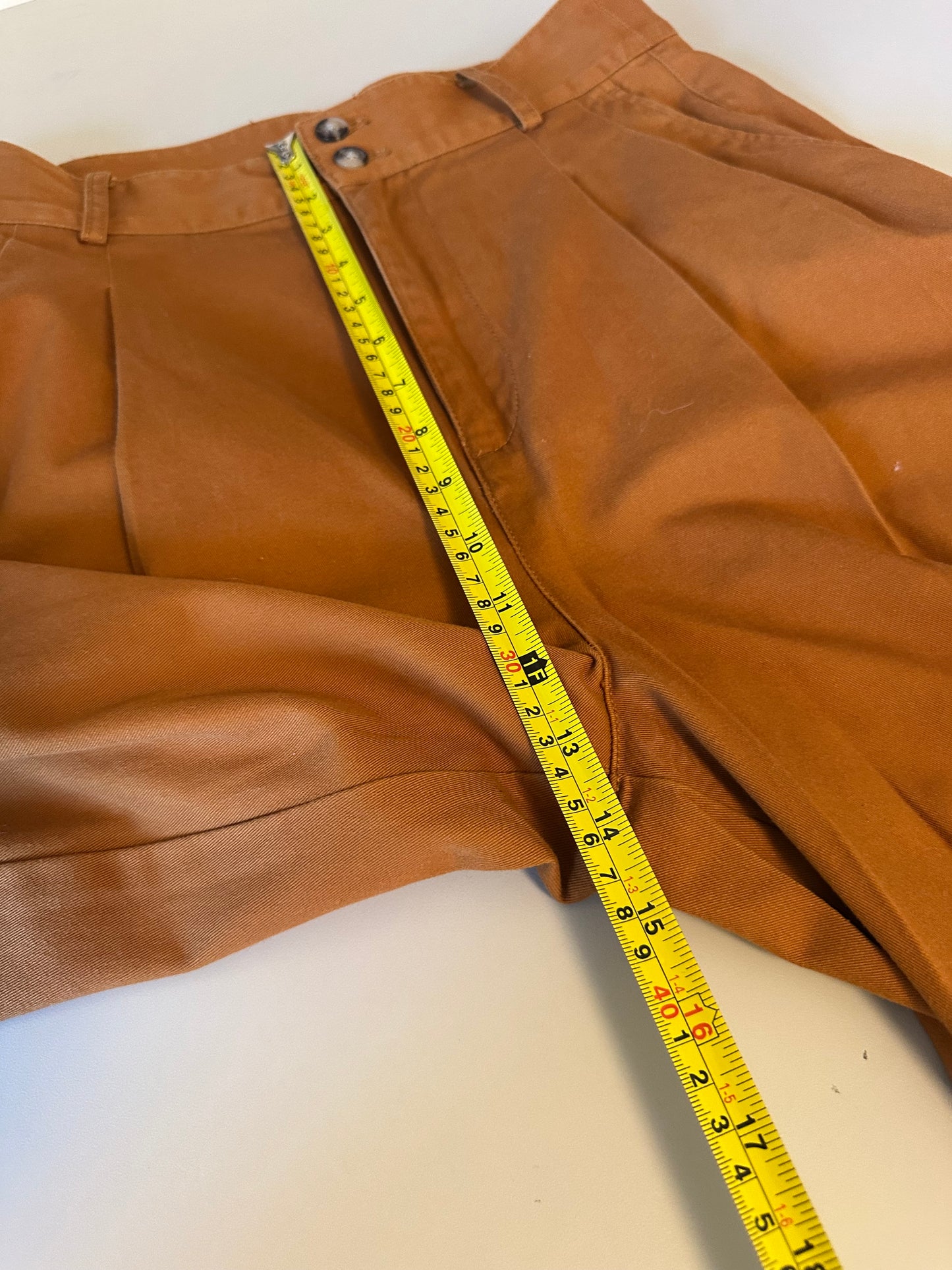Madewell Pleated Wide Leg Brown High Rise Cropped Pants | Size 6