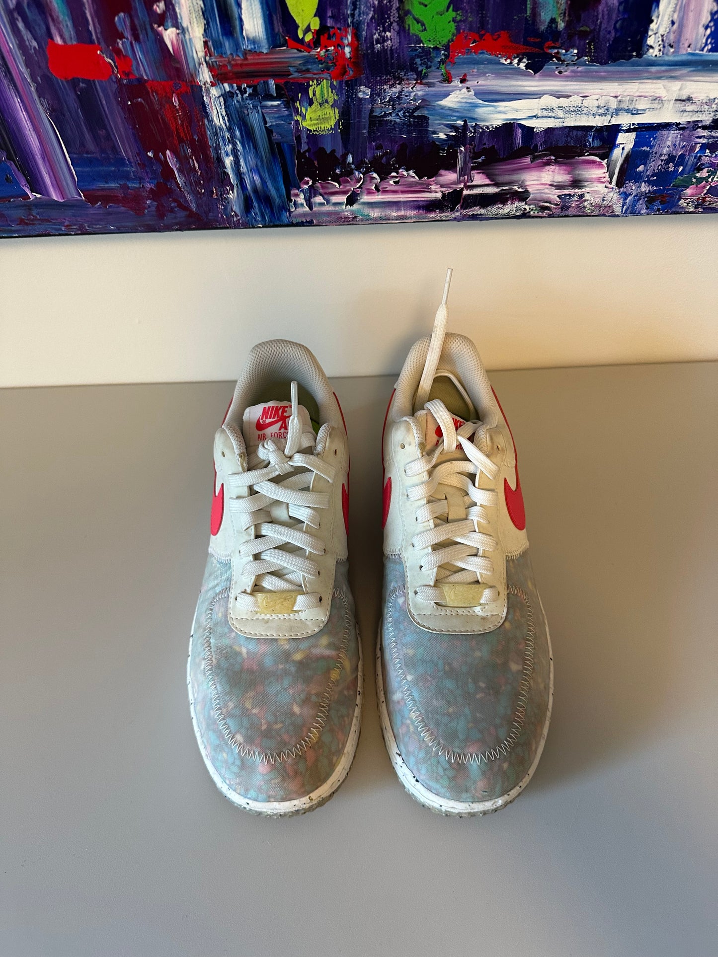 Nike Air Force 1 Sneakers - Crater Summit in White Siren Red| Size 8.5