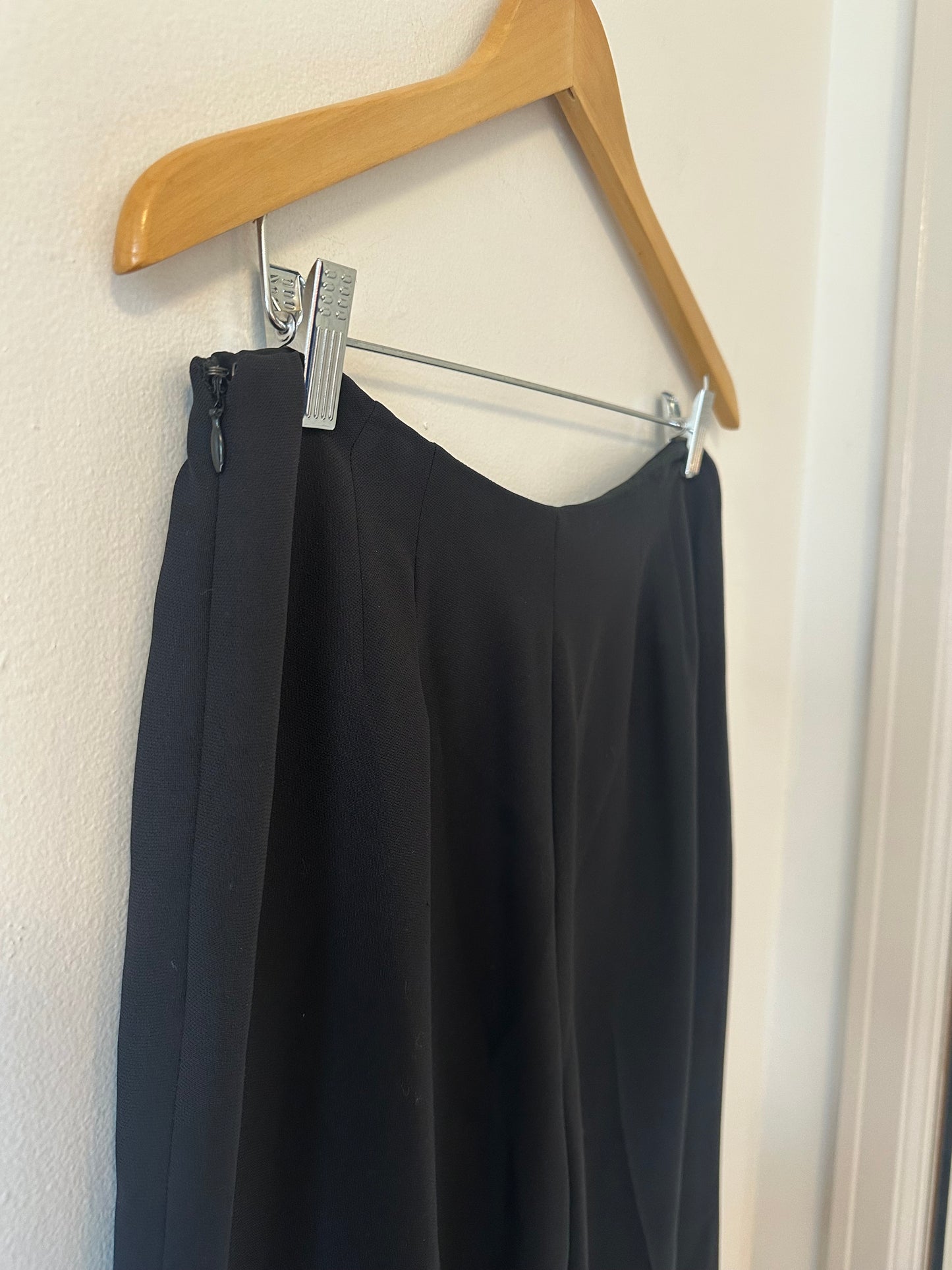 LOFT Classic Black Flat Front Trousers | Size 10 P