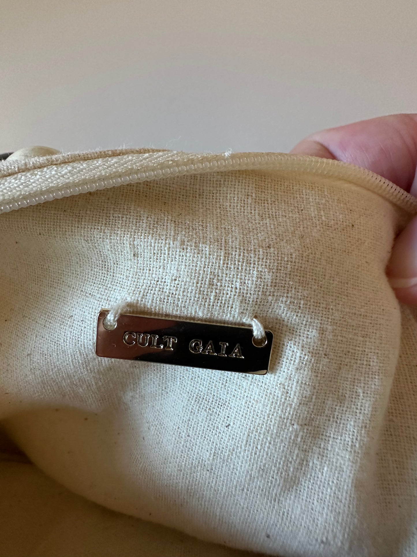 Cult Gaia Cora Ombre Wood Beaded Top Handle Bag