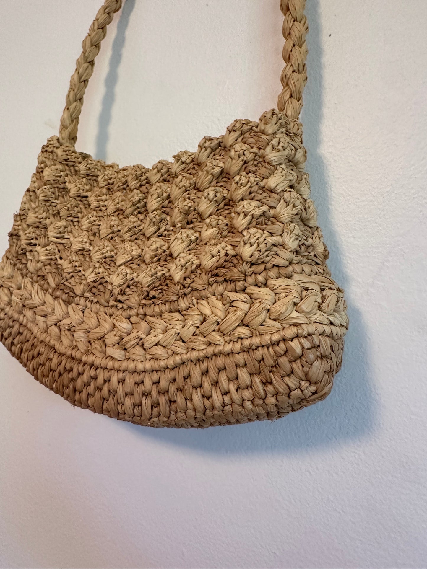Rouge The Tom Raffia Woven Bag in Natural Tan