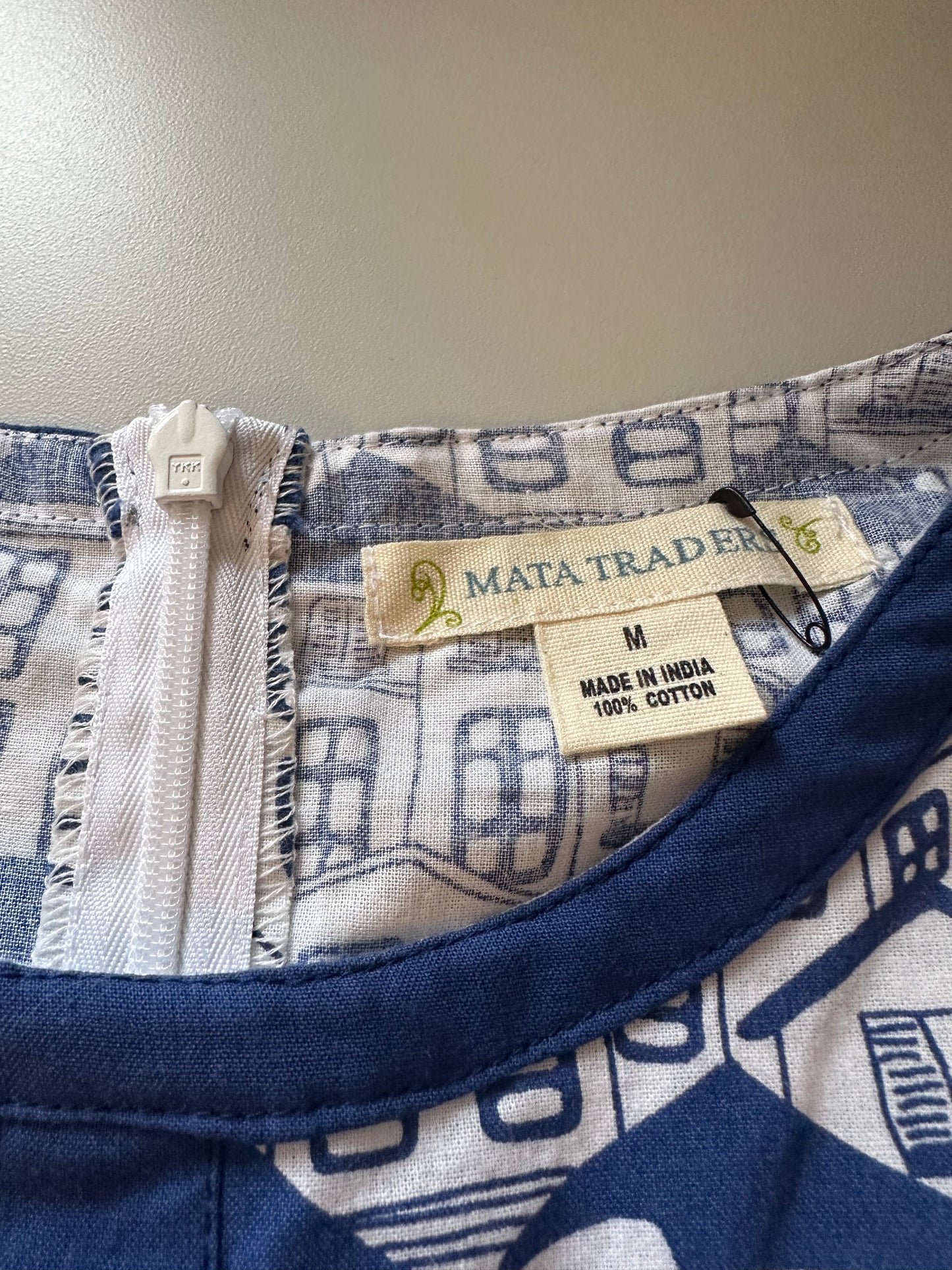 Mata Traders Summerhouses Cotton Dress | Size Medium