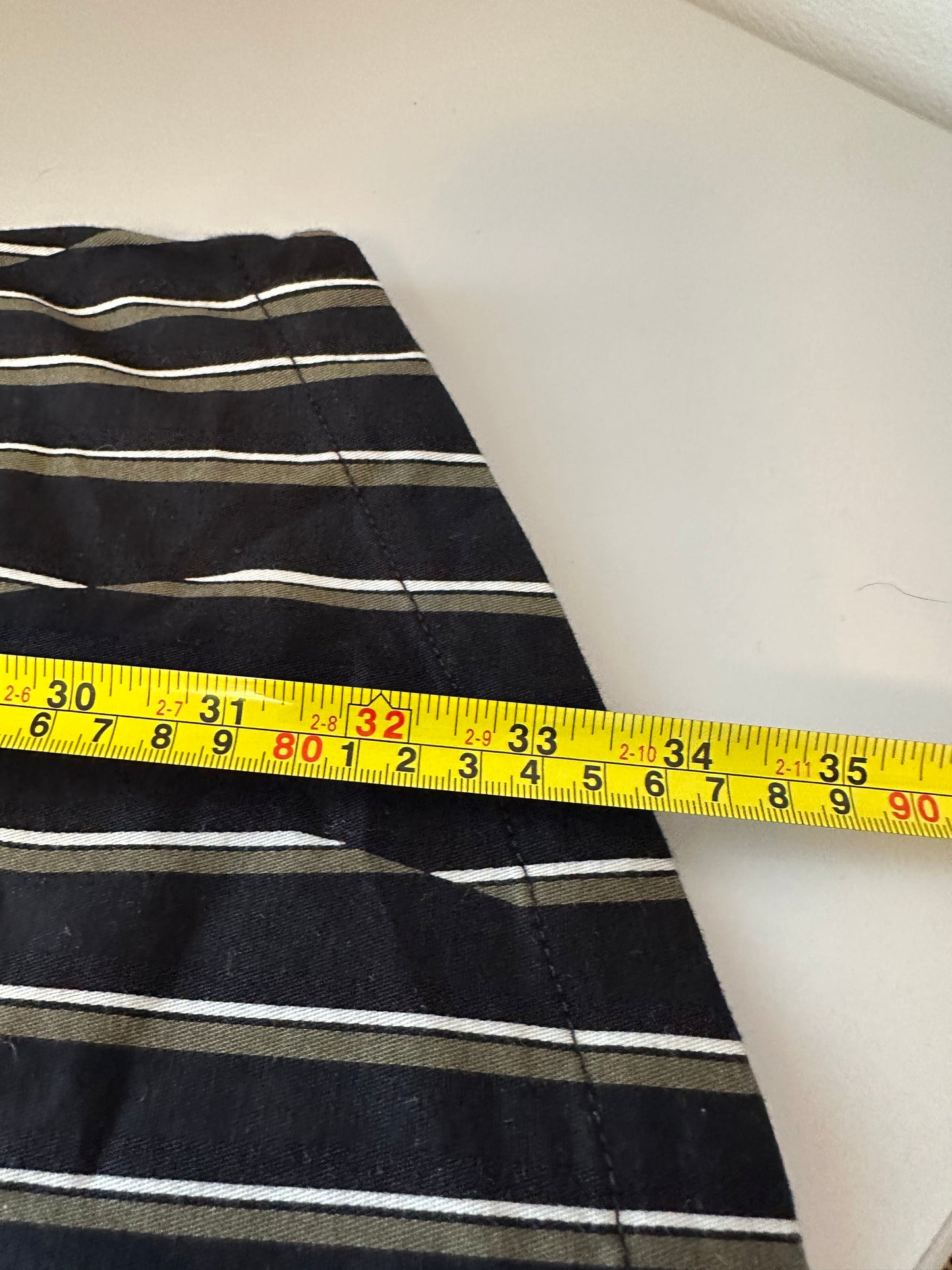 Hanna Andersson Shift Dress in Black with Gray and White Stripes | Size Medium