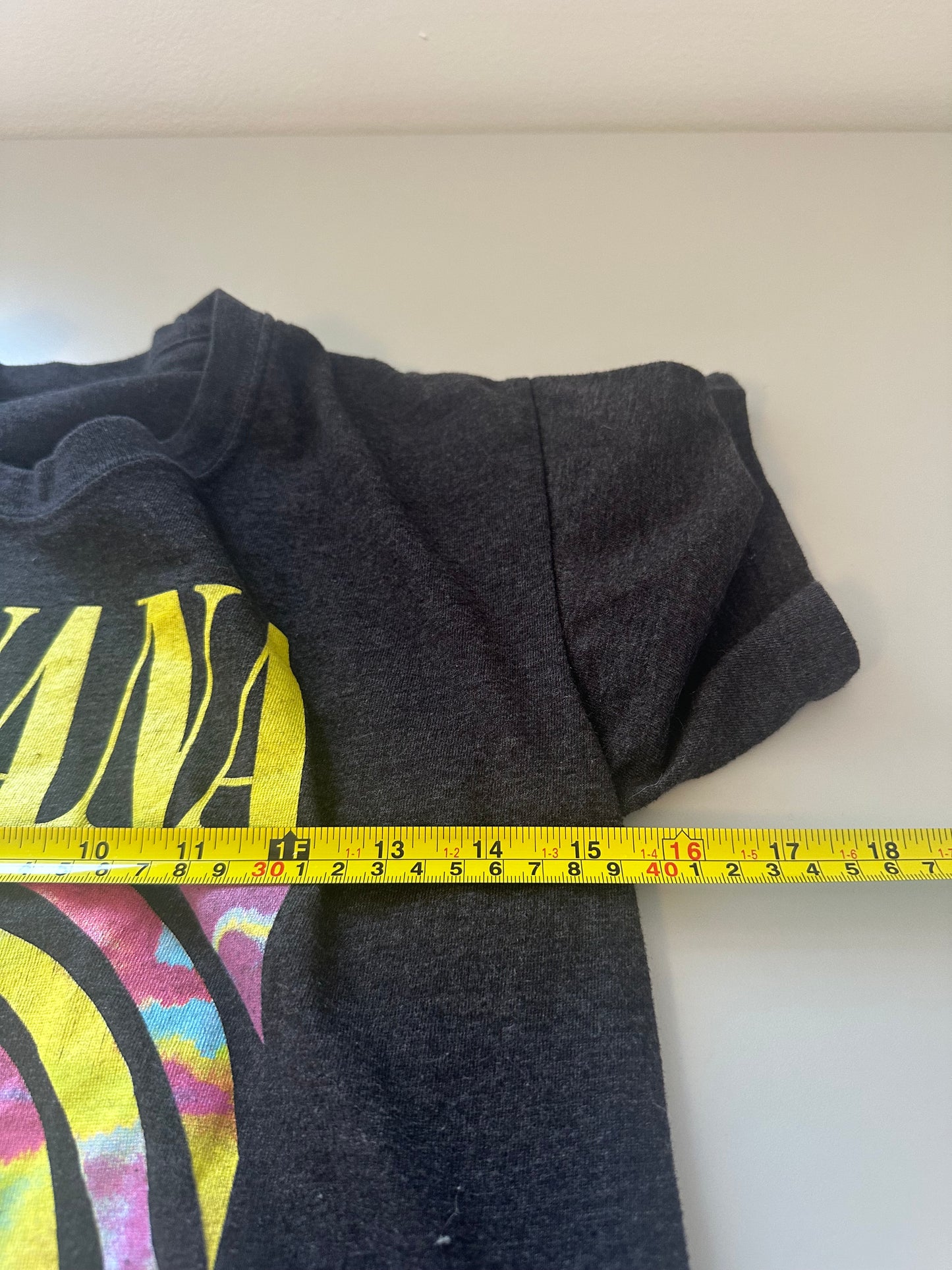 Nirvana Gray and Neon Graphic Short Sleeve T-Shirt