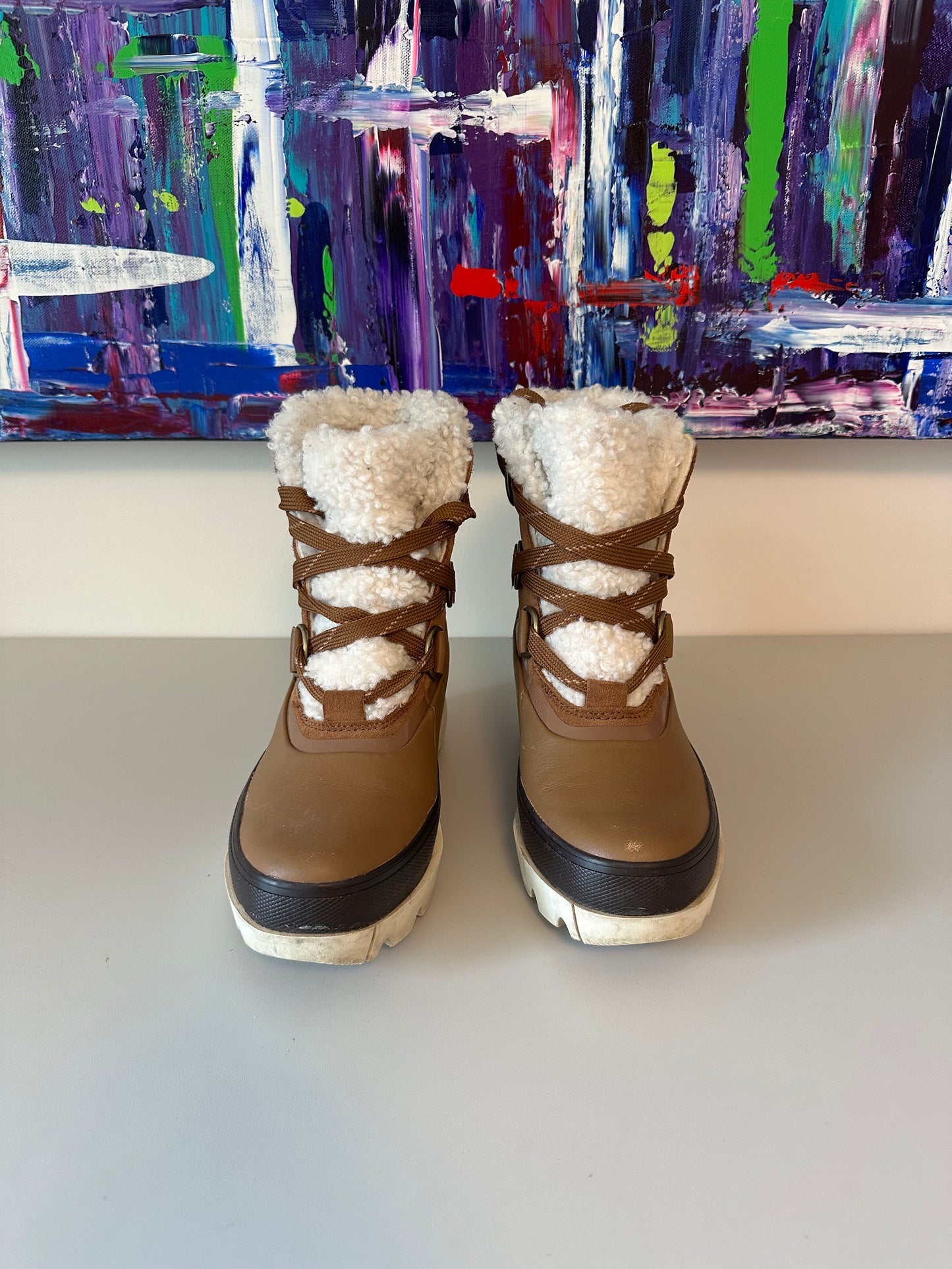 Sorel Kinetic Conquest Winter Waterproof Leather Boots | Size 6