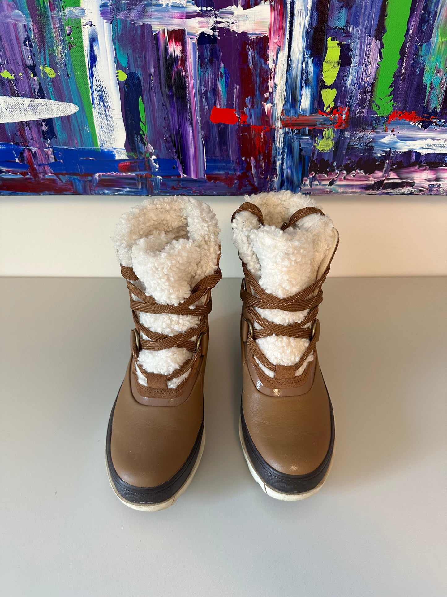 Sorel Kinetic Conquest Winter Waterproof Leather Boots | Size 6