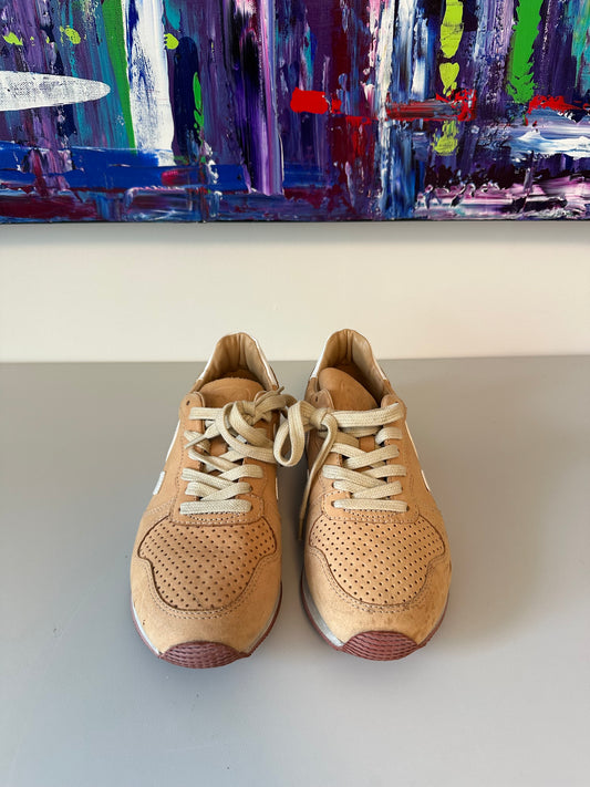 Veja V-10 Suede Sneakers in Camel | Size 6