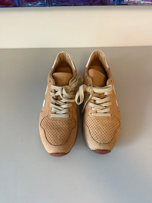 Veja V-10 Suede Sneakers in Camel | Size 6