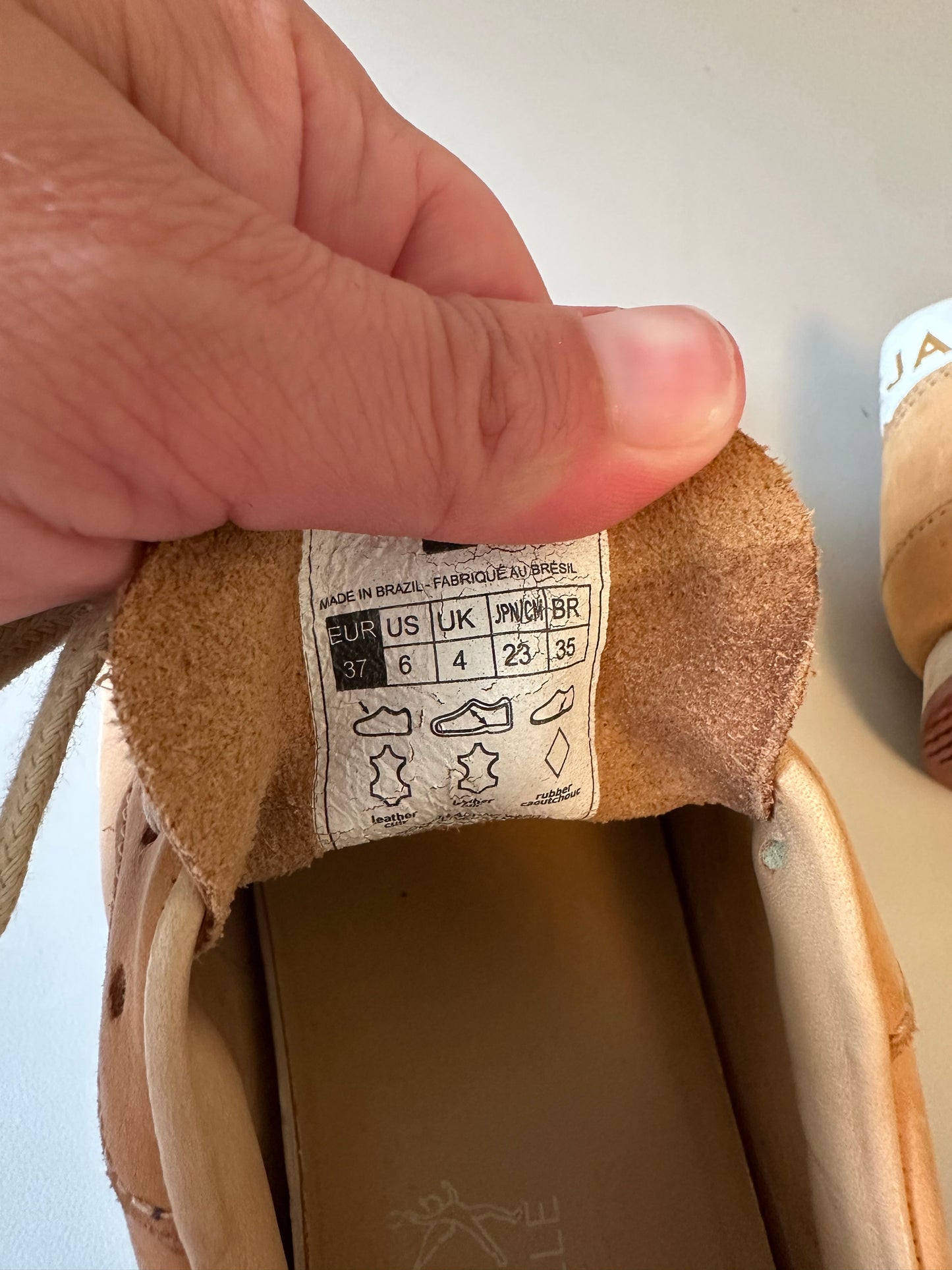 Veja V-10 Suede Sneakers in Camel | Size 6