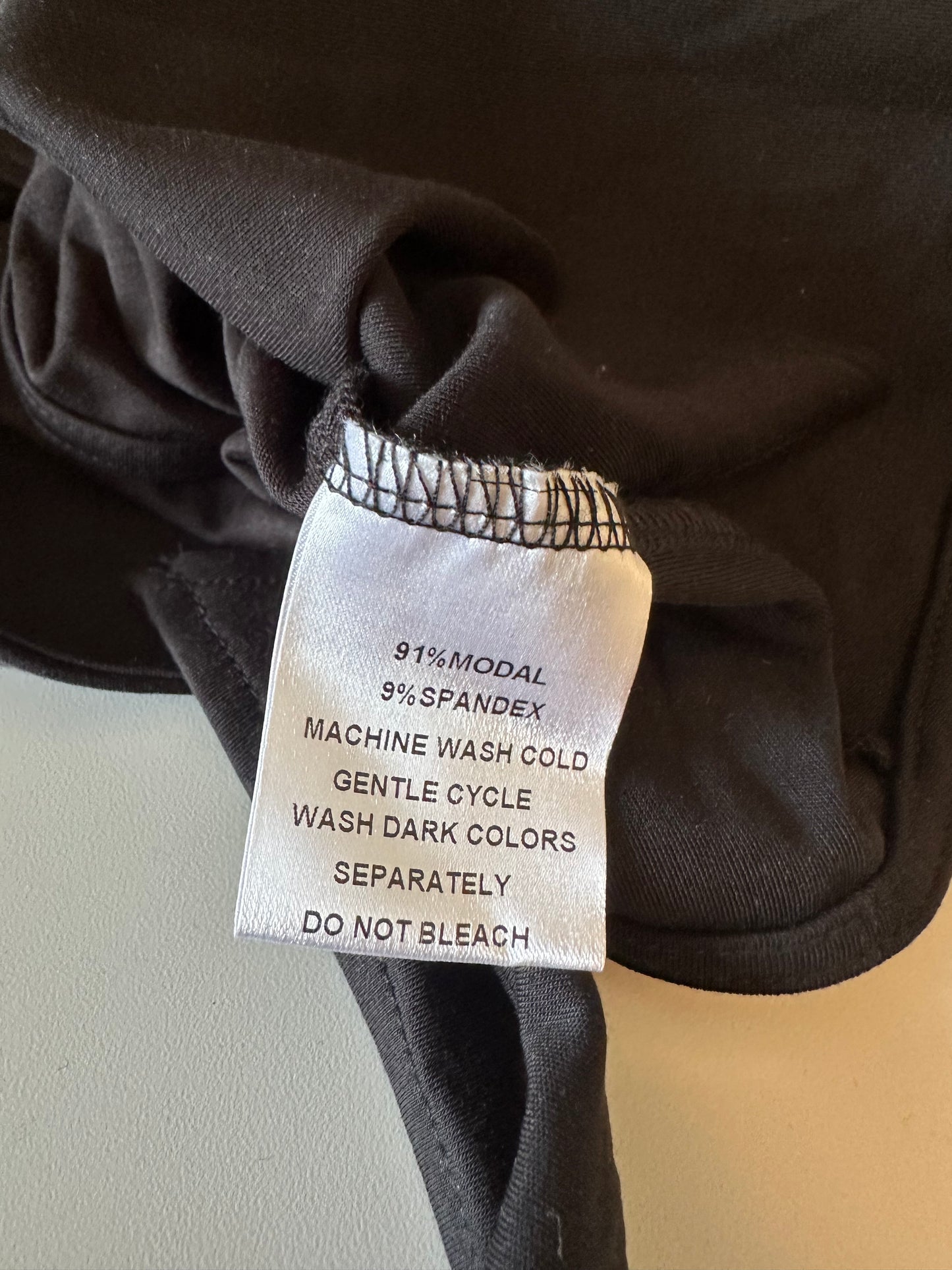 Hold for Three Black Wrap Long Sleeve Cropped Top Thumbholes | Size XL