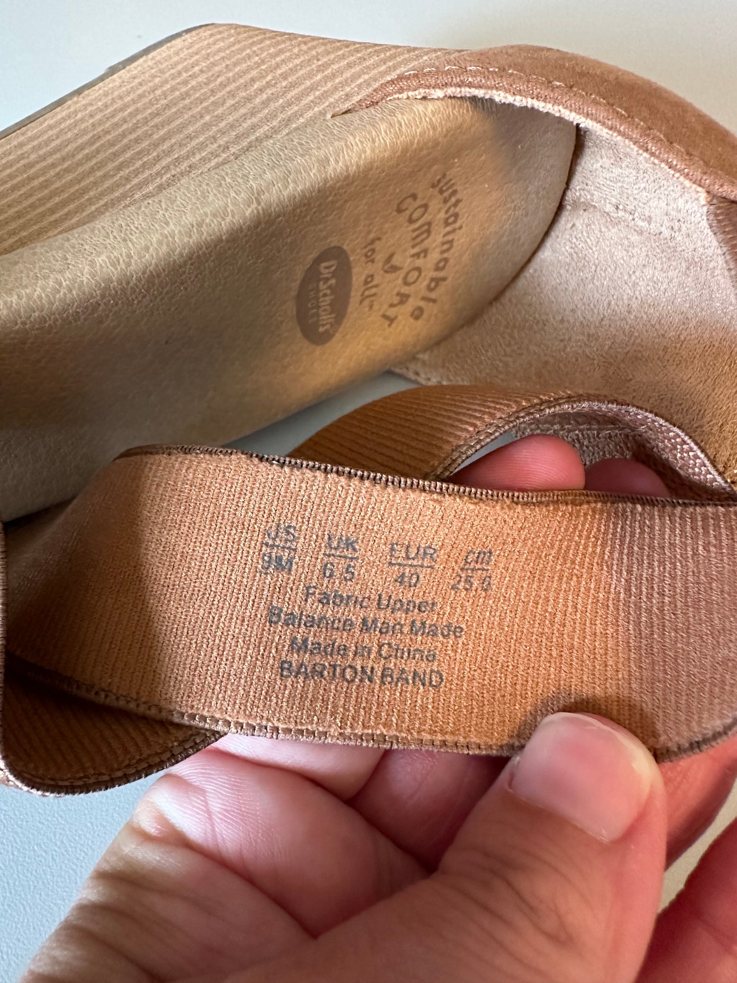 Dr Scholls Barton Band Brown Wedge Sandals | Size 9
