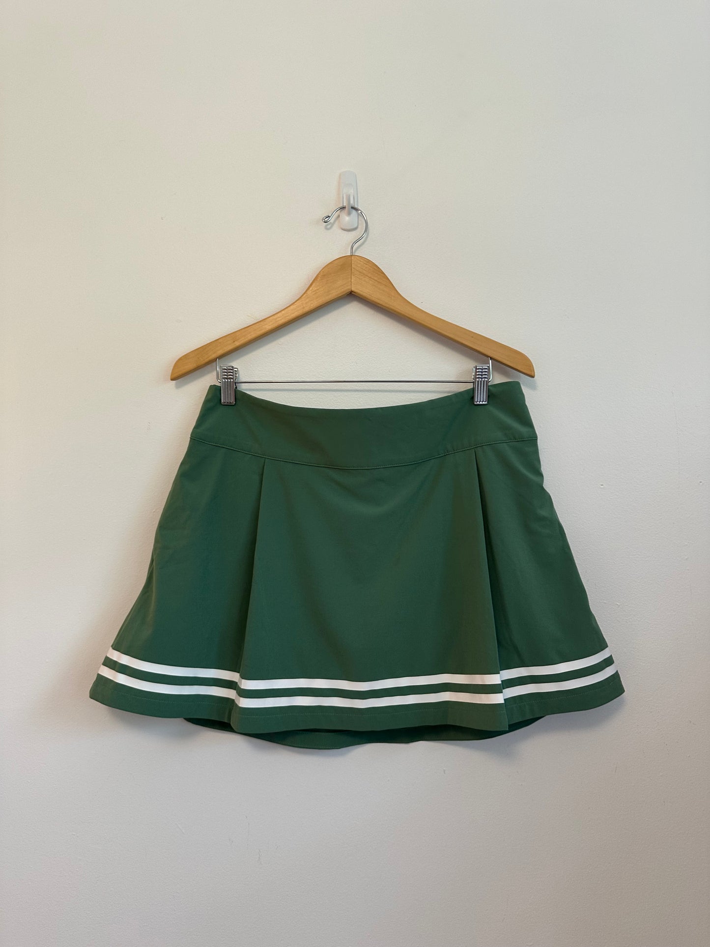Callia Green Striped Pleated Athletic Golf Tennis Skort | Size 12