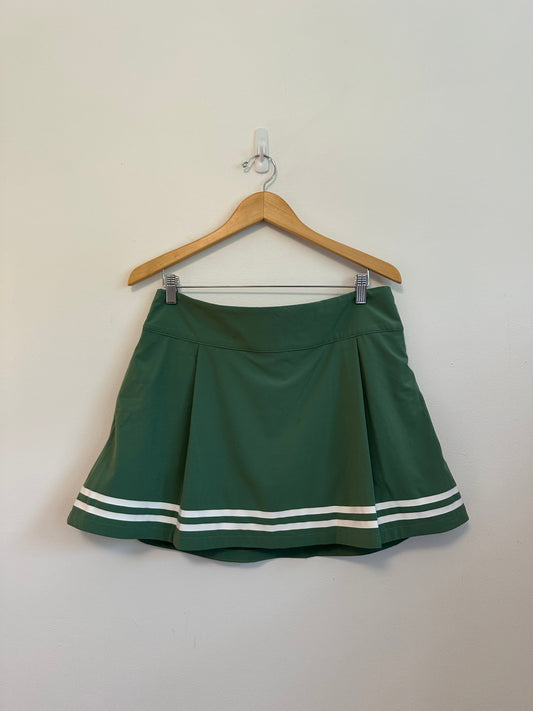 Callia Green Striped Pleated Athletic Golf Tennis Skort | Size 12