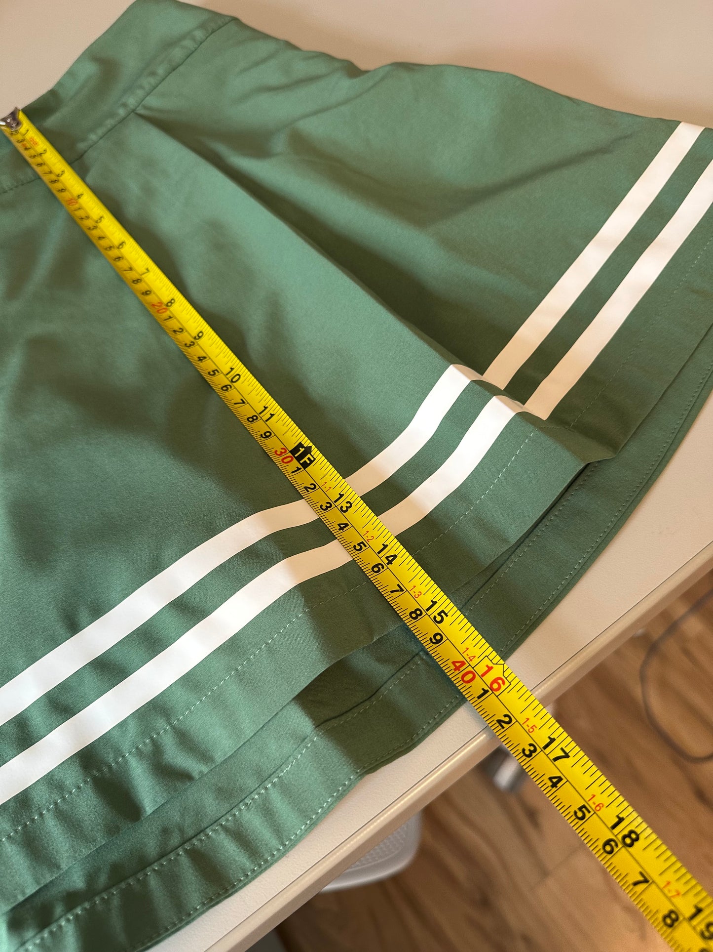 Callia Green Striped Pleated Athletic Golf Tennis Skort | Size 12