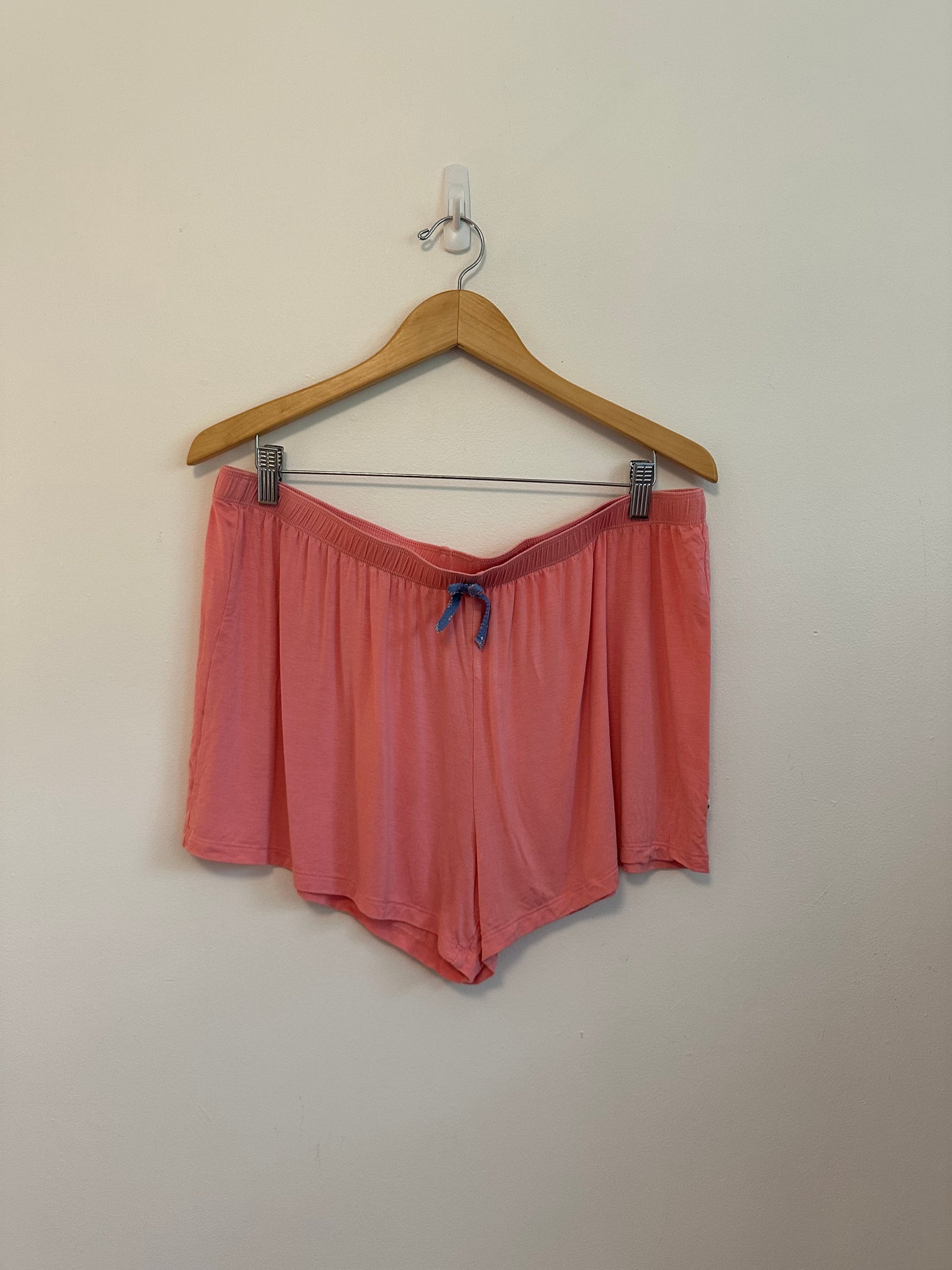 J+B Coral Pink Modal Blend Sleep Elastic Waist Sleep Shorts | Size XL