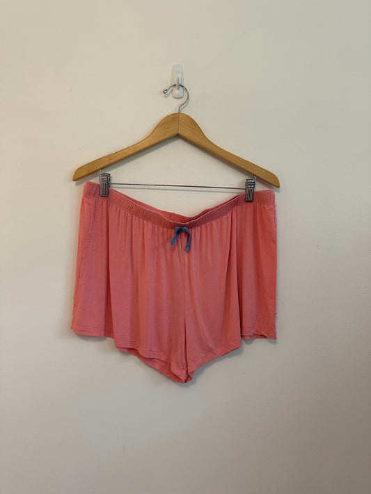 J+B Coral Pink Modal Blend Sleep Elastic Waist Sleep Shorts | Size XL