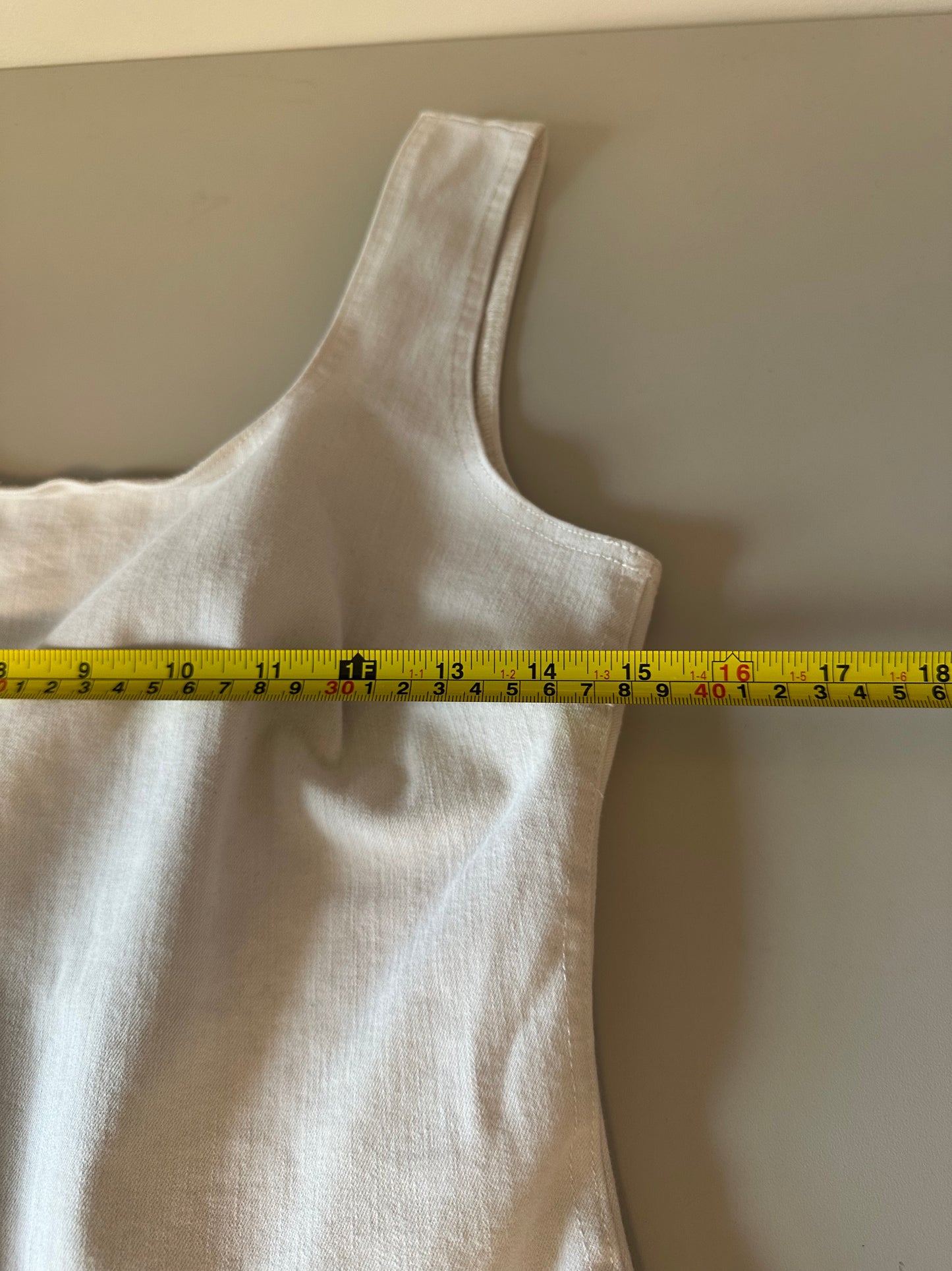 Commando White Denim Square Neck Bodysuit | Size Medium