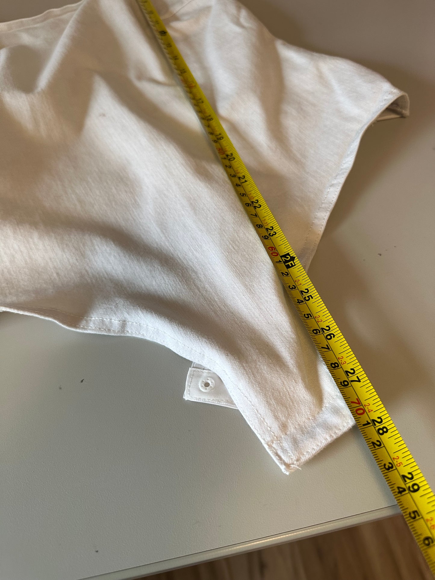 Commando White Denim Square Neck Bodysuit | Size Medium