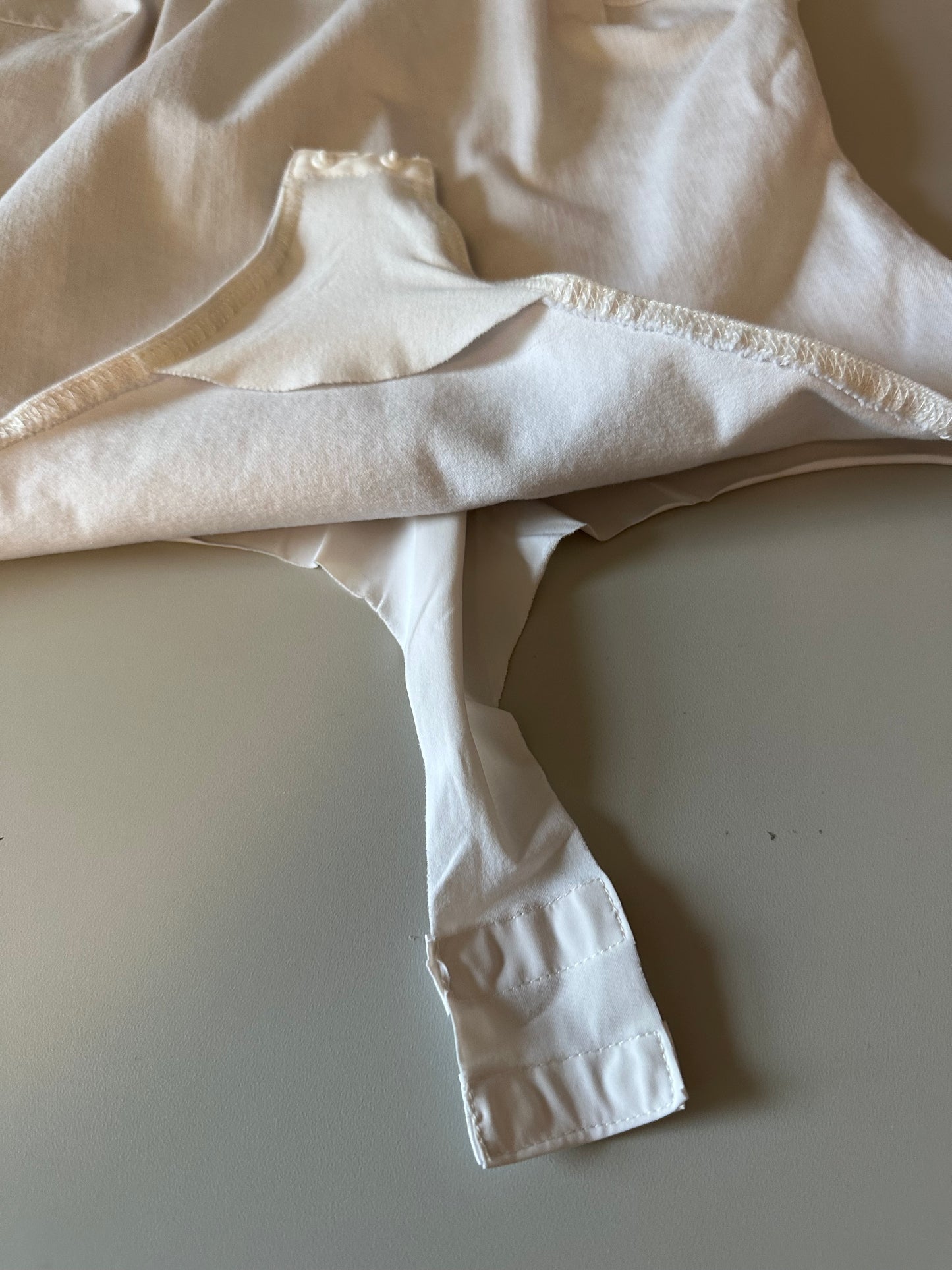 Commando White Denim Square Neck Bodysuit | Size Medium