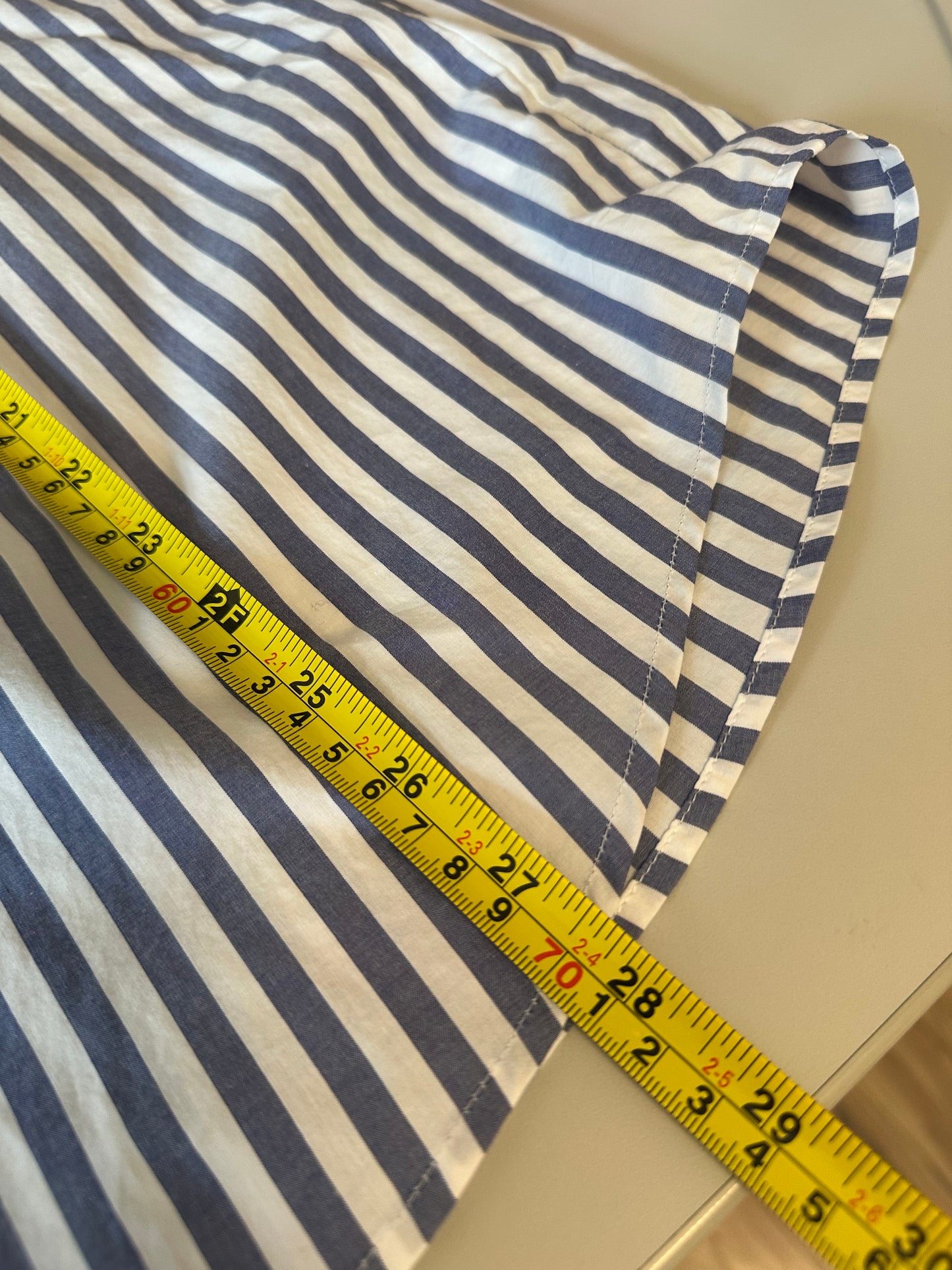 Banana Republic Blue and White Striped Cotton Button Down Shirt | Size XL
