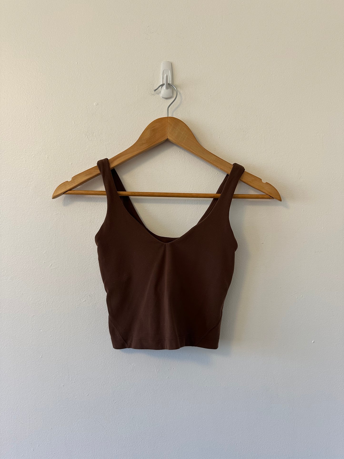 Lululemon Align Cropped V-Neck Tank Top in Brown | Size 0