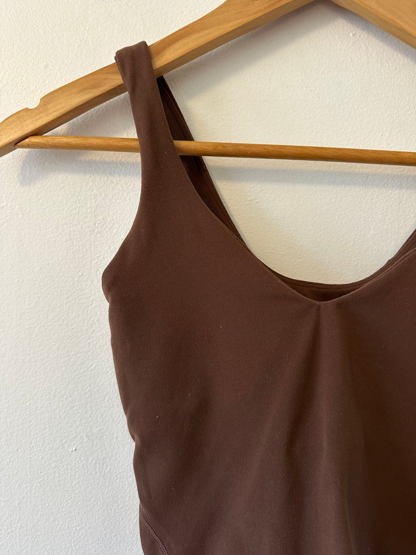Lululemon Align Cropped V-Neck Tank Top in Brown | Size 0