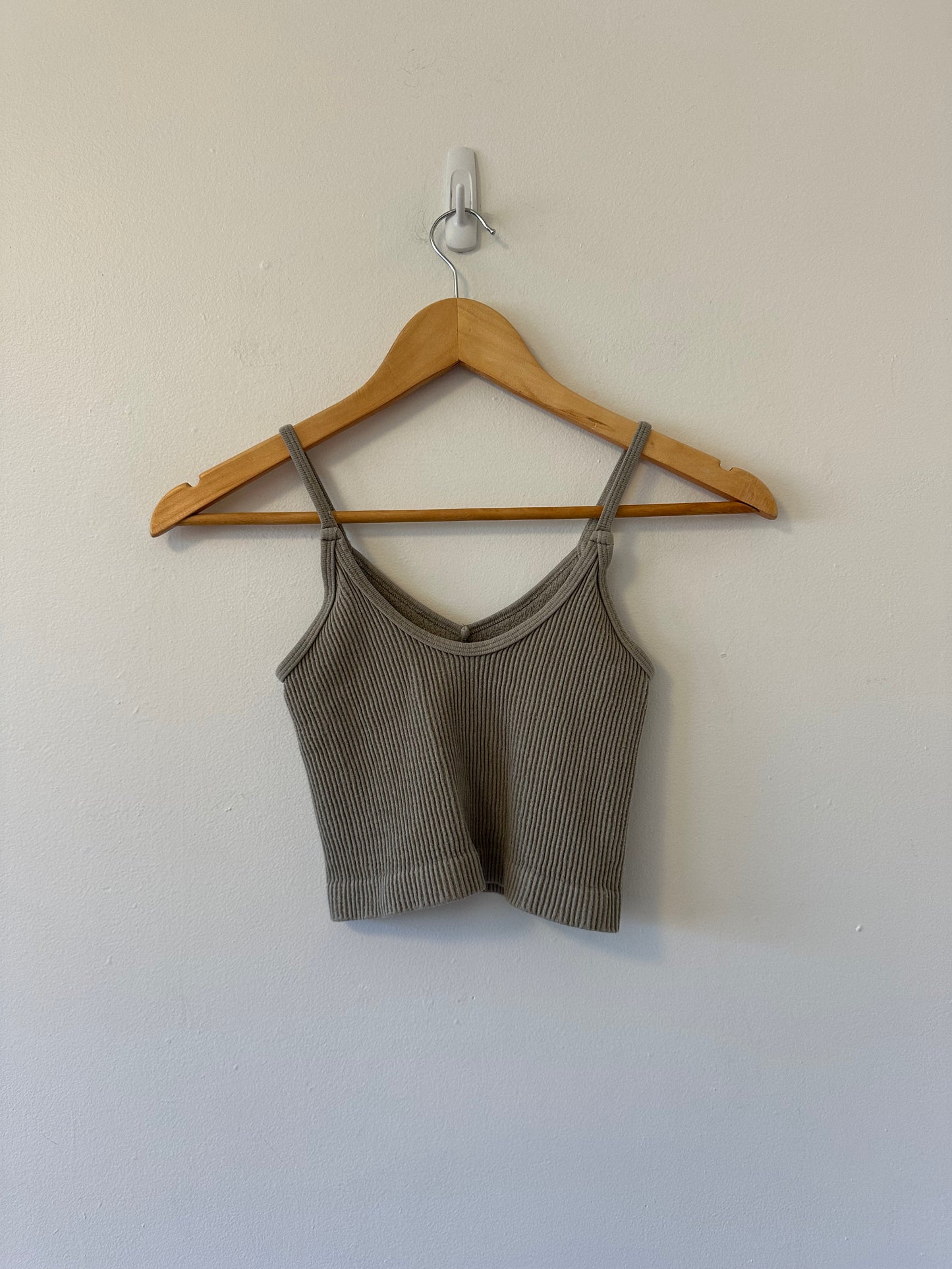 Unbranded Sage Green Ribbed Tank Top