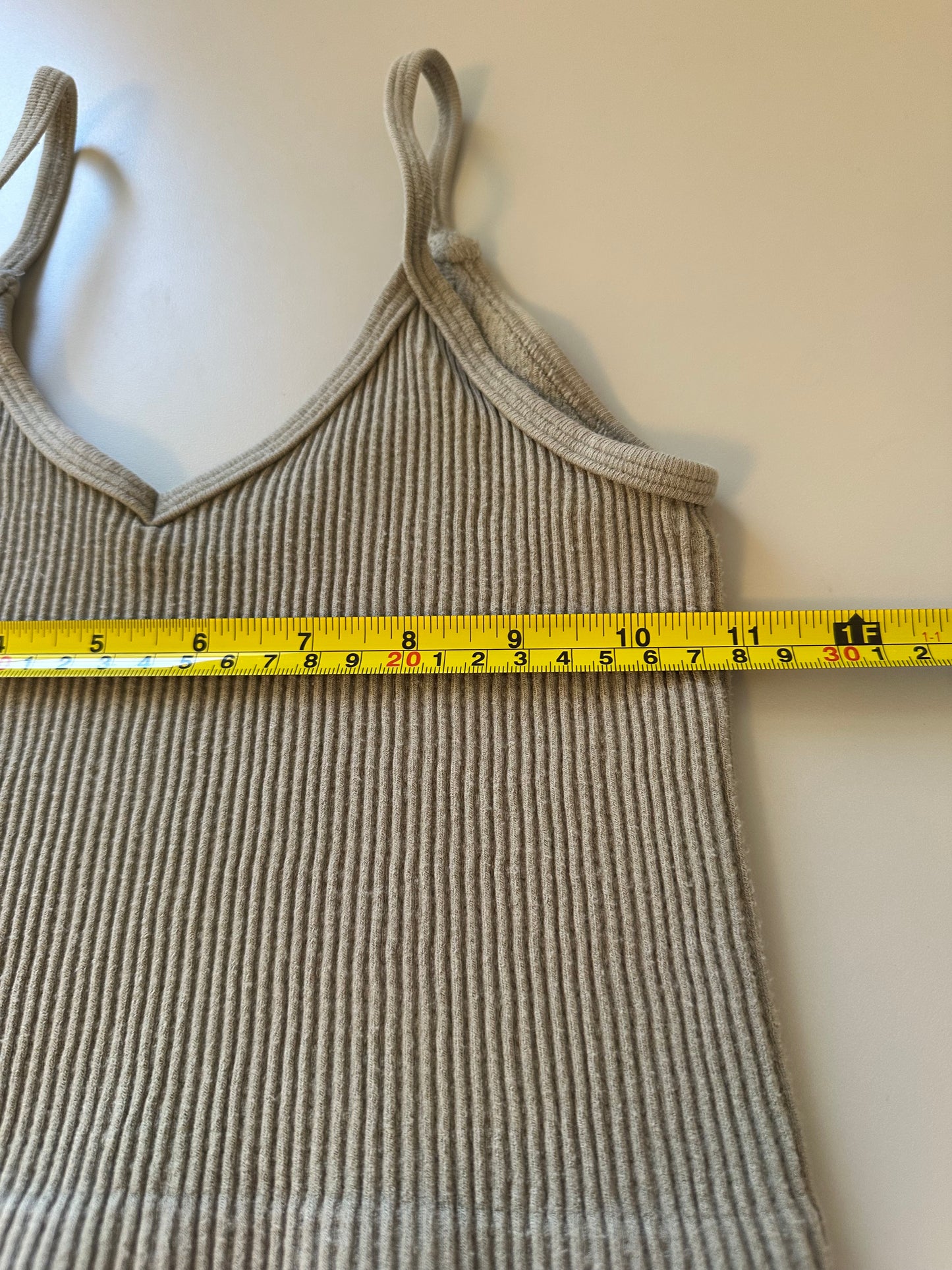 Unbranded Sage Green Ribbed Tank Top