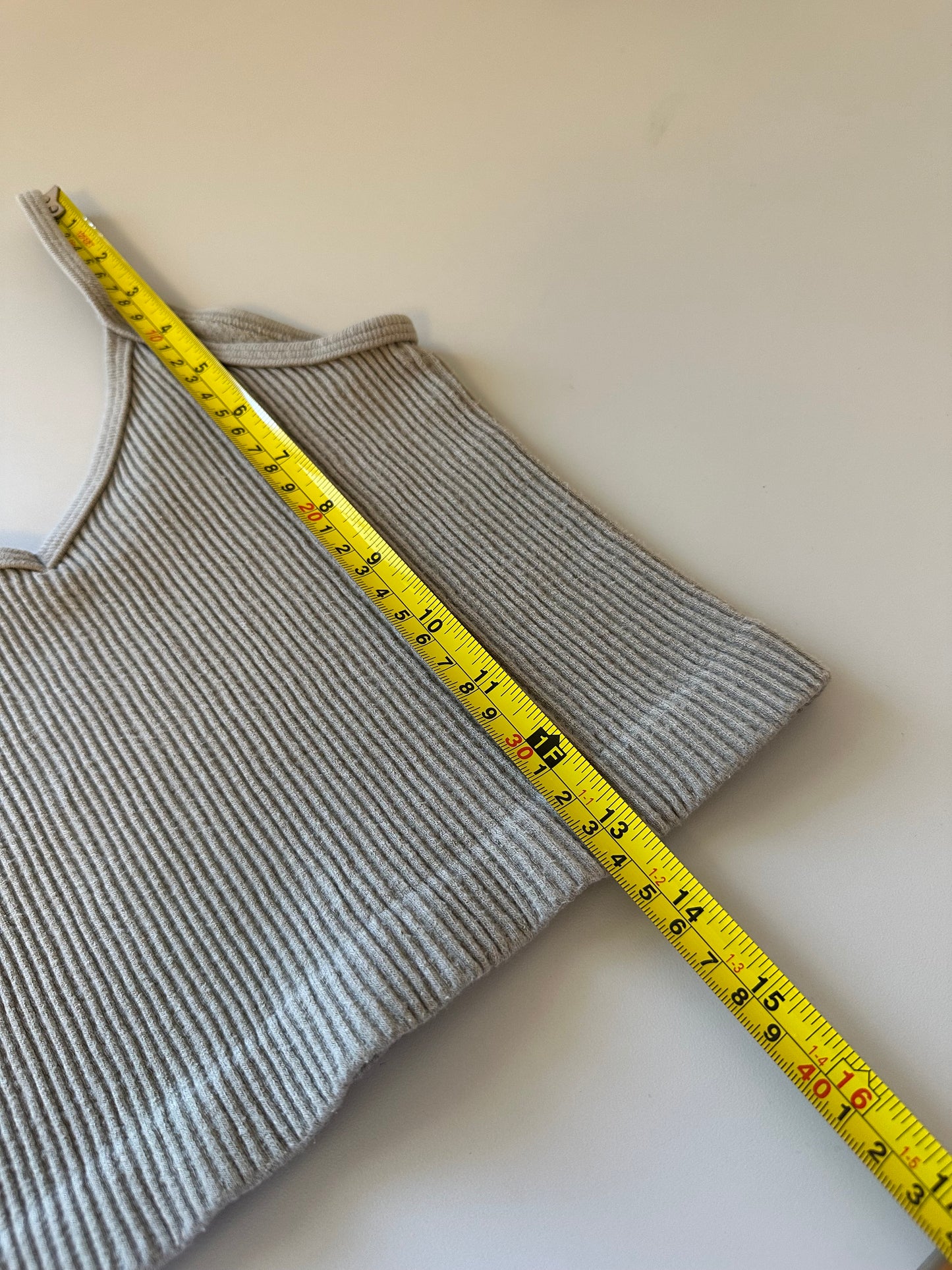Unbranded Sage Green Ribbed Tank Top