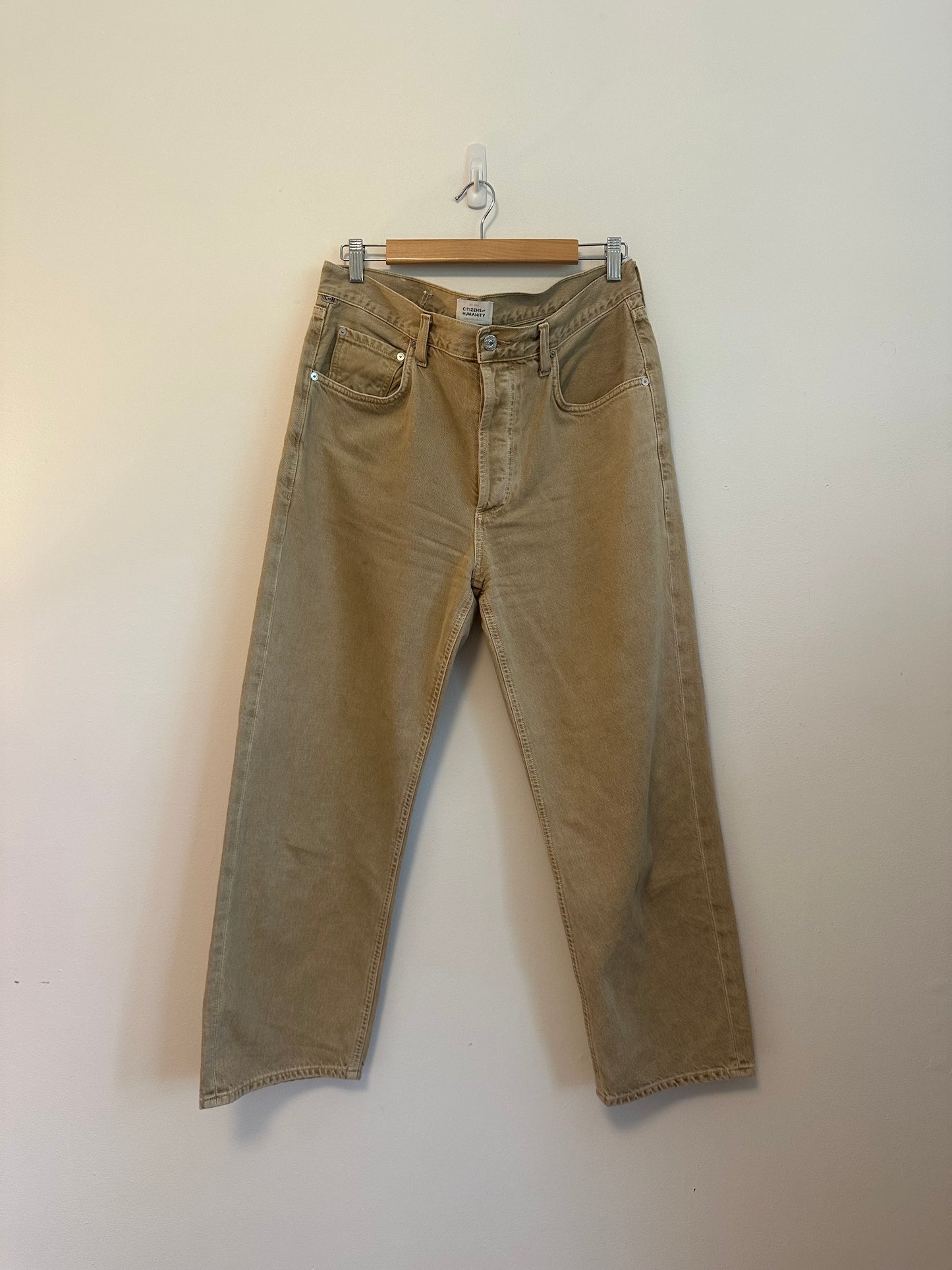 Citizens of Humanity Premium Vintage Tan Khaki Straight Leg Jeans | Size 30