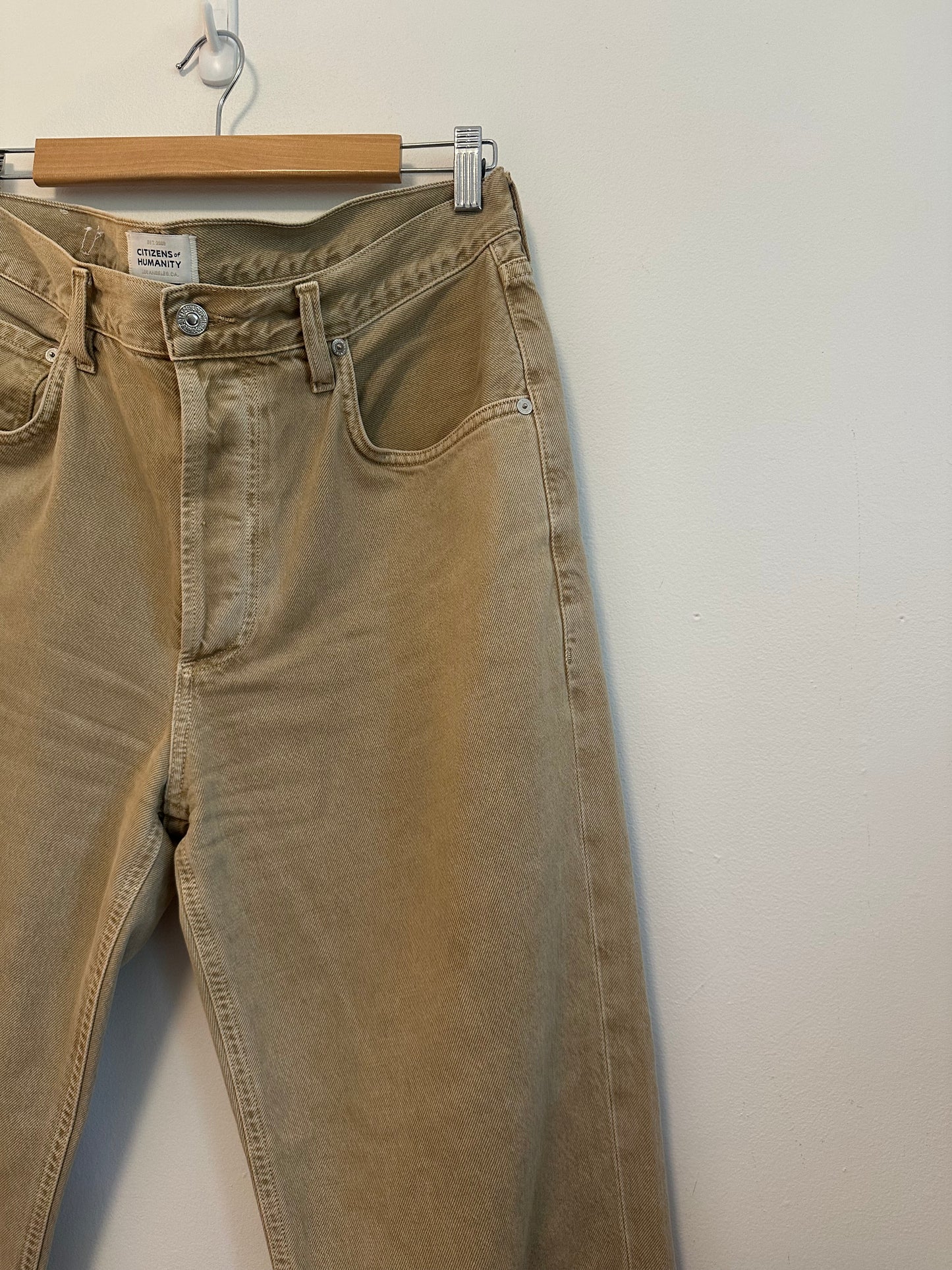 Citizens of Humanity Premium Vintage Tan Khaki Straight Leg Jeans | Size 30