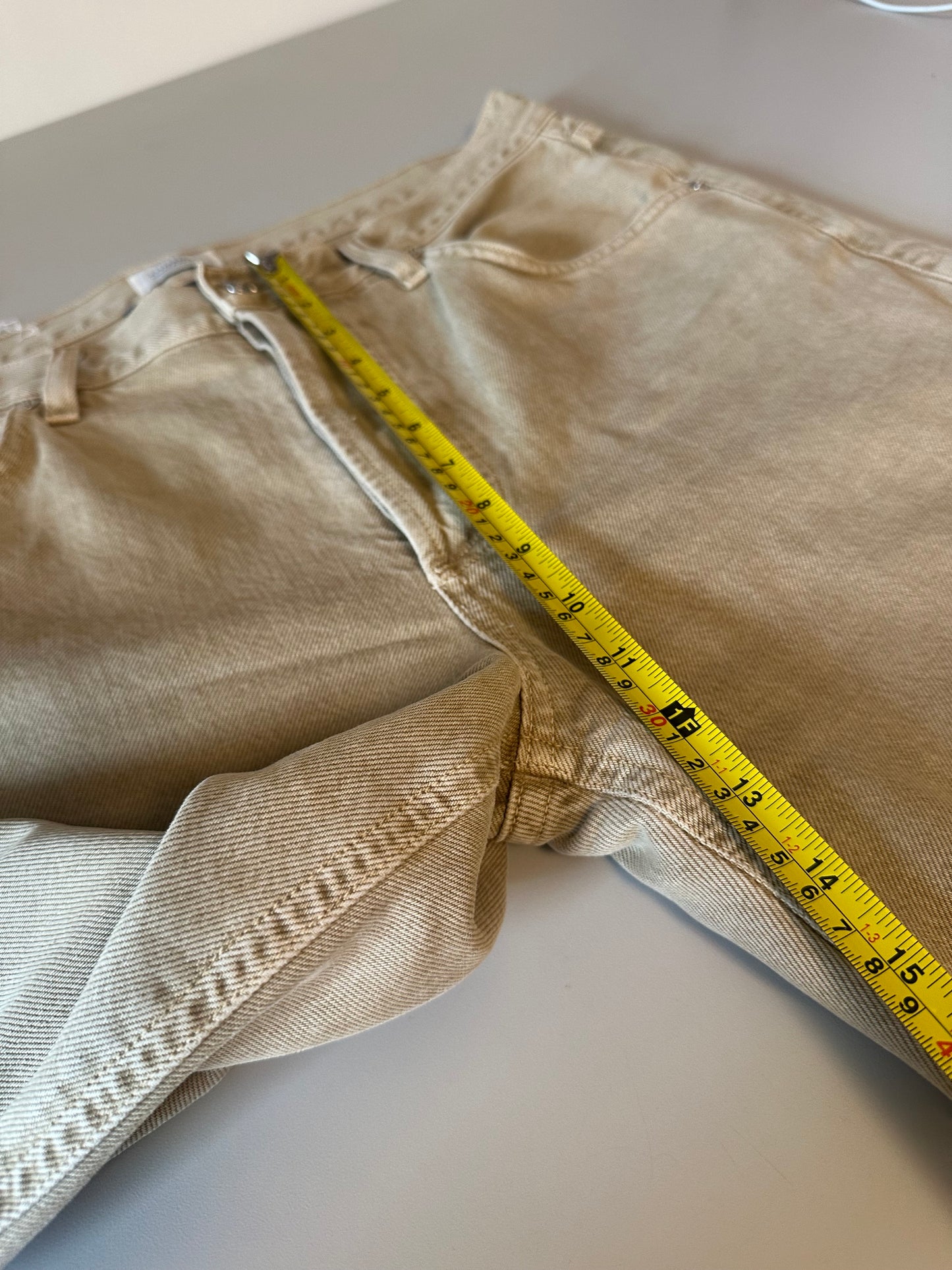 Citizens of Humanity Premium Vintage Tan Khaki Straight Leg Jeans | Size 30