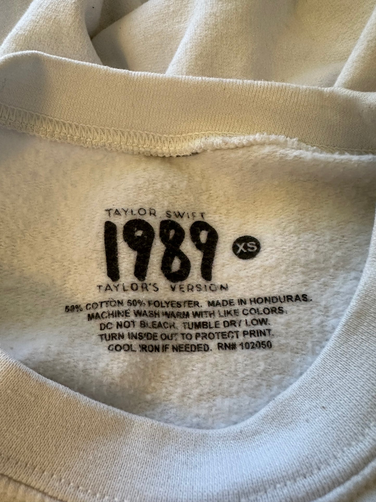 Taylor Swift 1989 (Taylor's Version) Eras White Crewneck | Size XS