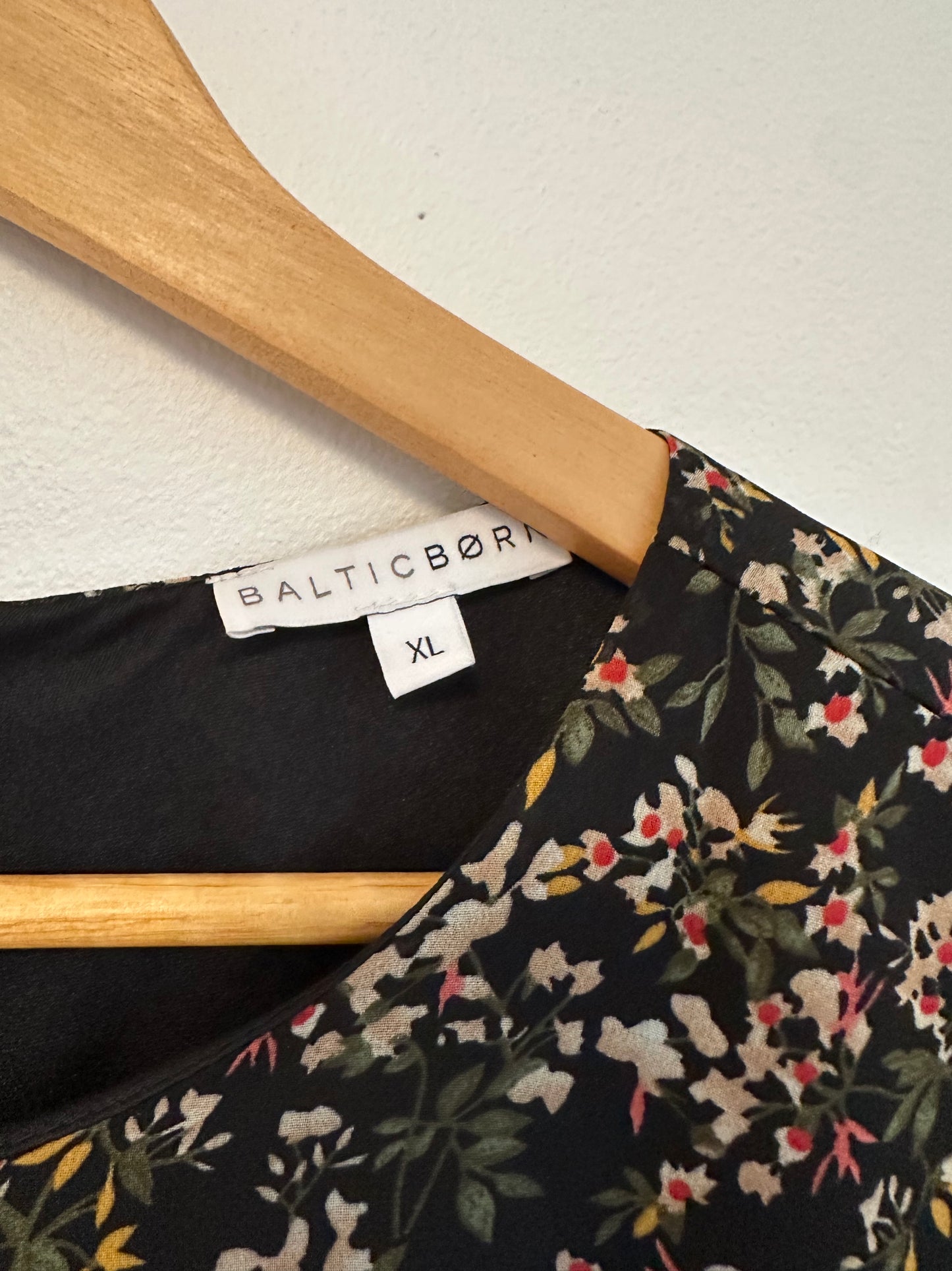 Baltic Born Black Floral Boho Maxi Dress | Size XL