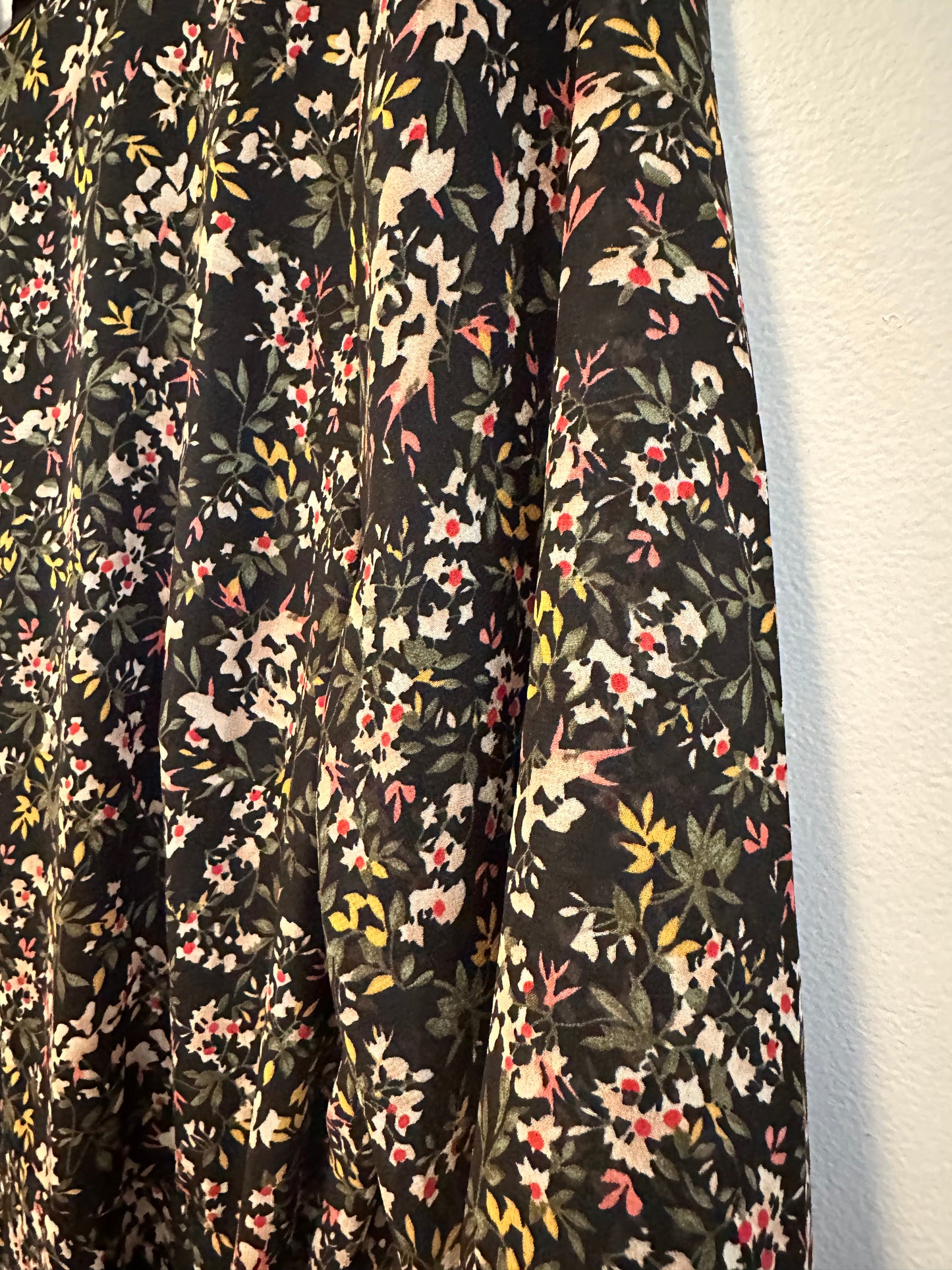 Baltic Born Black Floral Boho Maxi Dress | Size XL