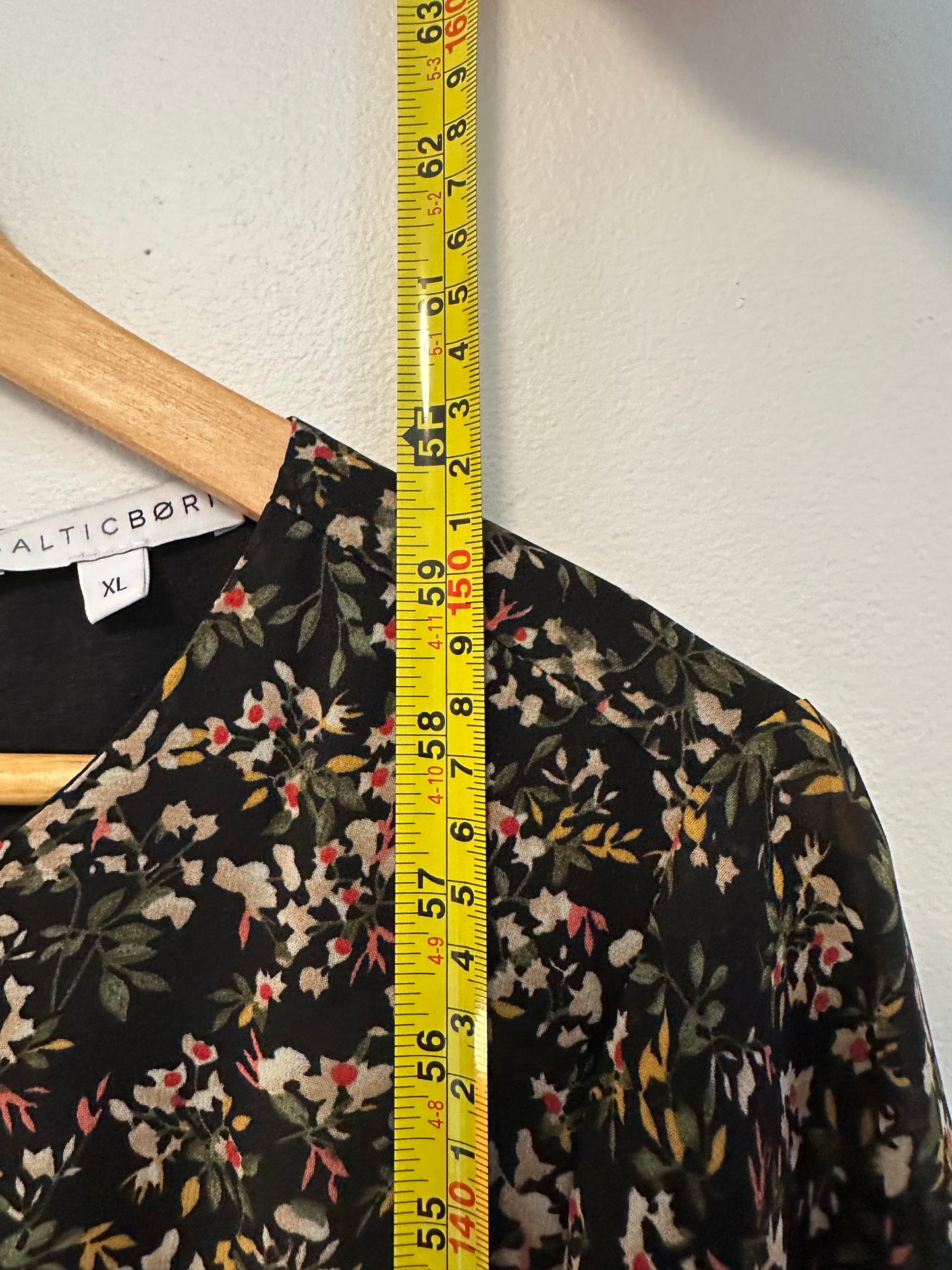 Baltic Born Black Floral Boho Maxi Dress | Size XL