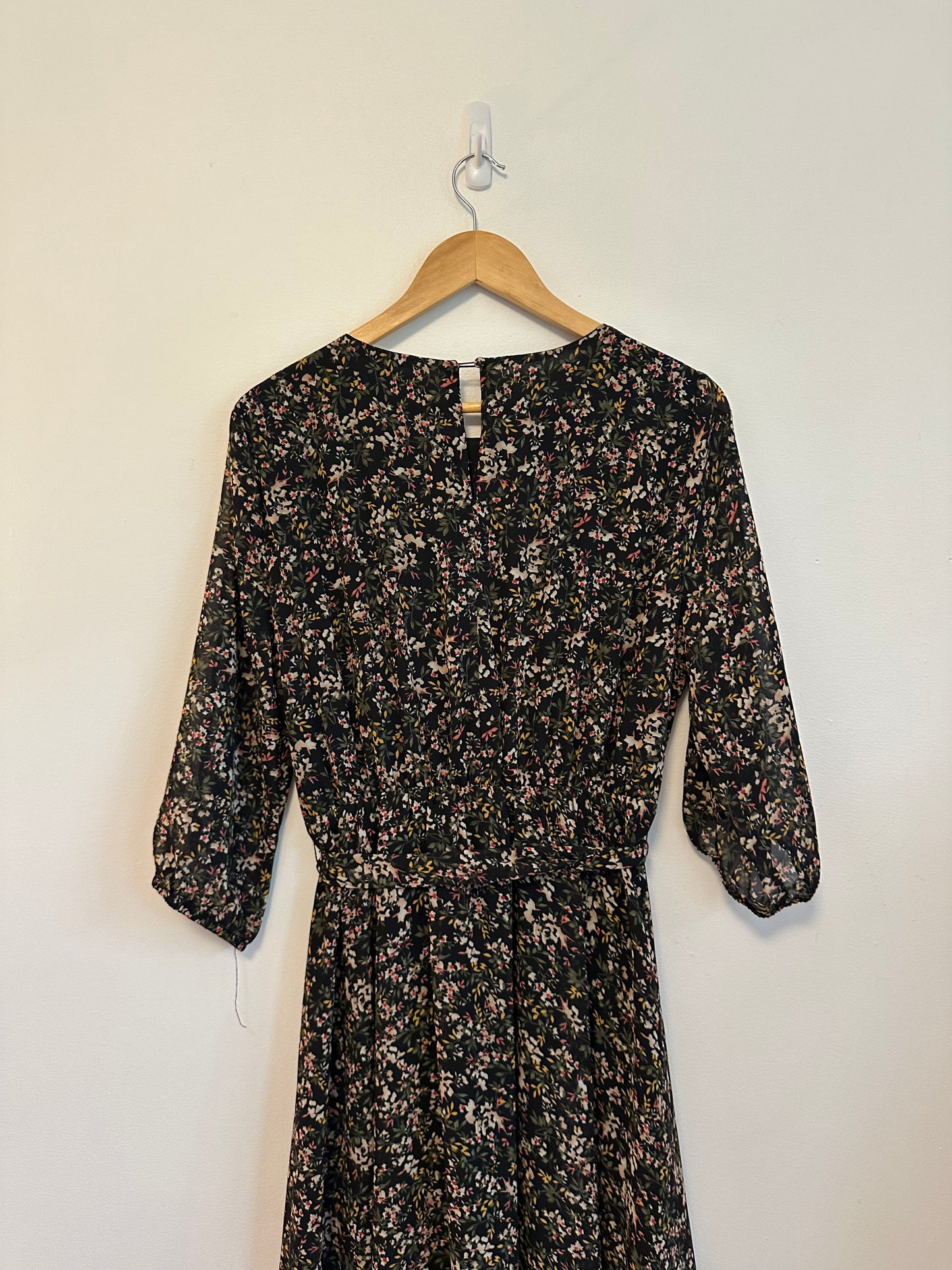 Baltic Born Black Floral Boho Maxi Dress | Size XL