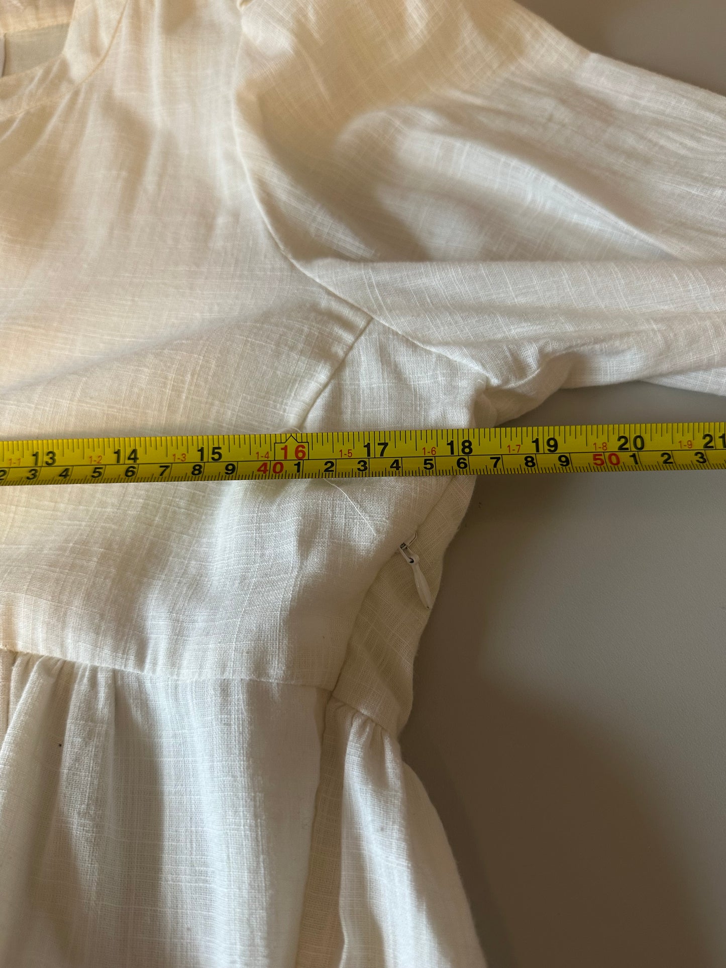 NWT CJ Laing Ingrid Tiered Cotton Maxi Dress in Bone White | Size Large