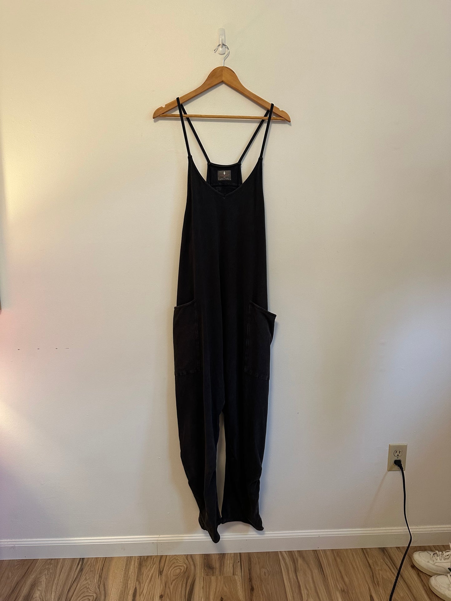 FP Movement x Free People Hot Shot Jumpsuit in Washed Charcoal | SIze Large
