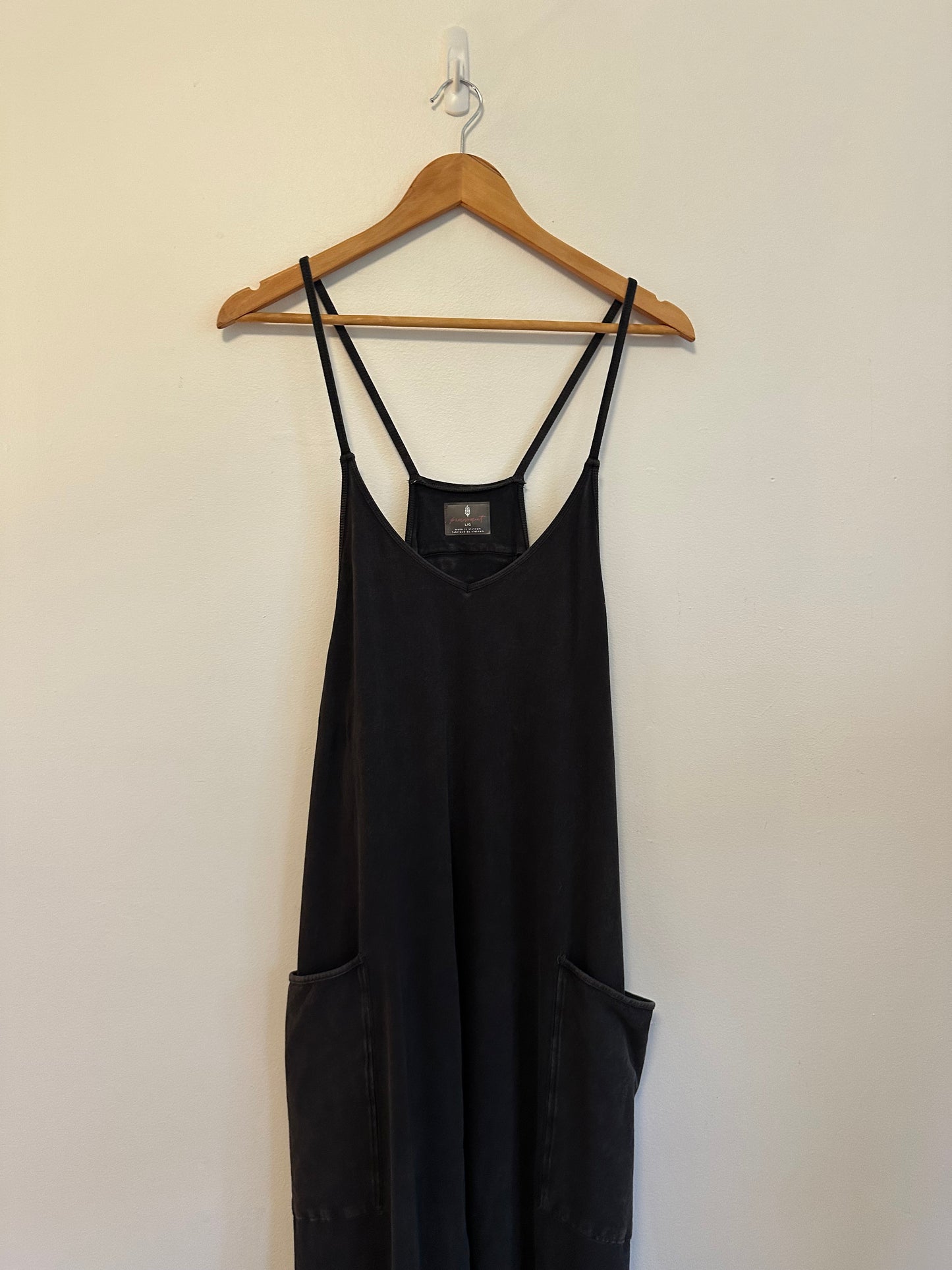 FP Movement x Free People Hot Shot Jumpsuit in Washed Charcoal | SIze Large